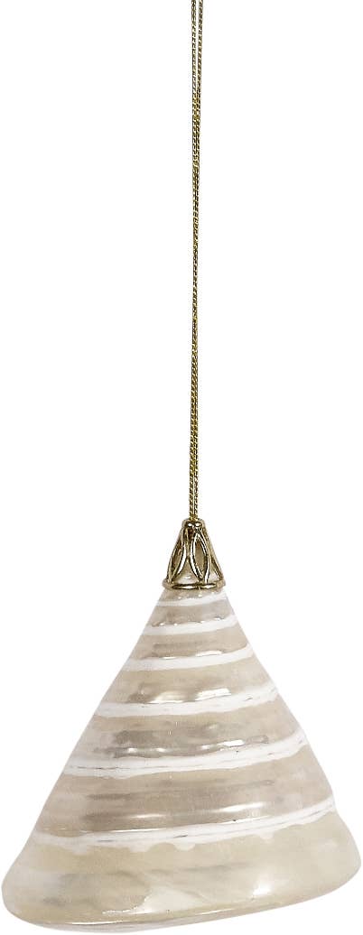 Gold Cap Pearled Trochus Ornament