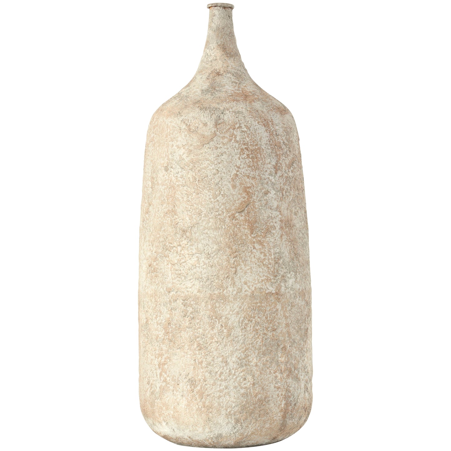Rustic Beige Metal Vase