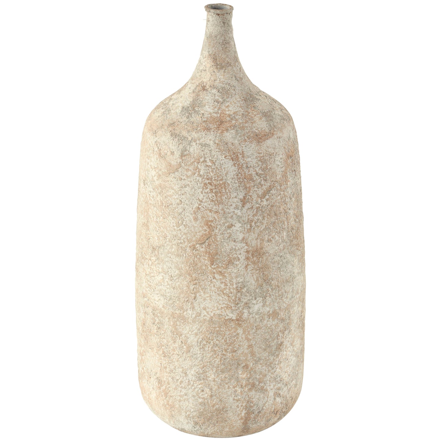 Rustic Beige Metal Vase