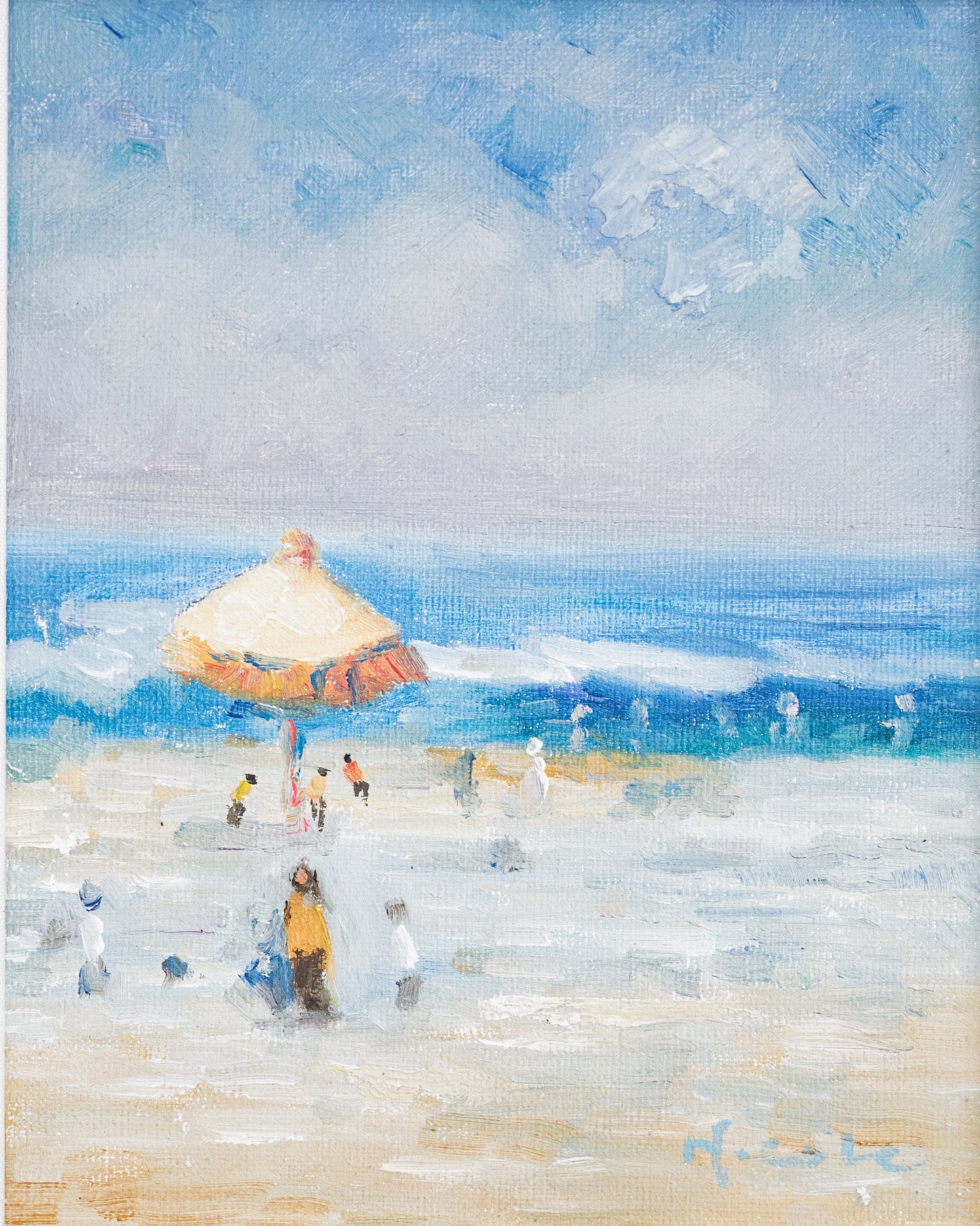 Gold Framed Beach Art
