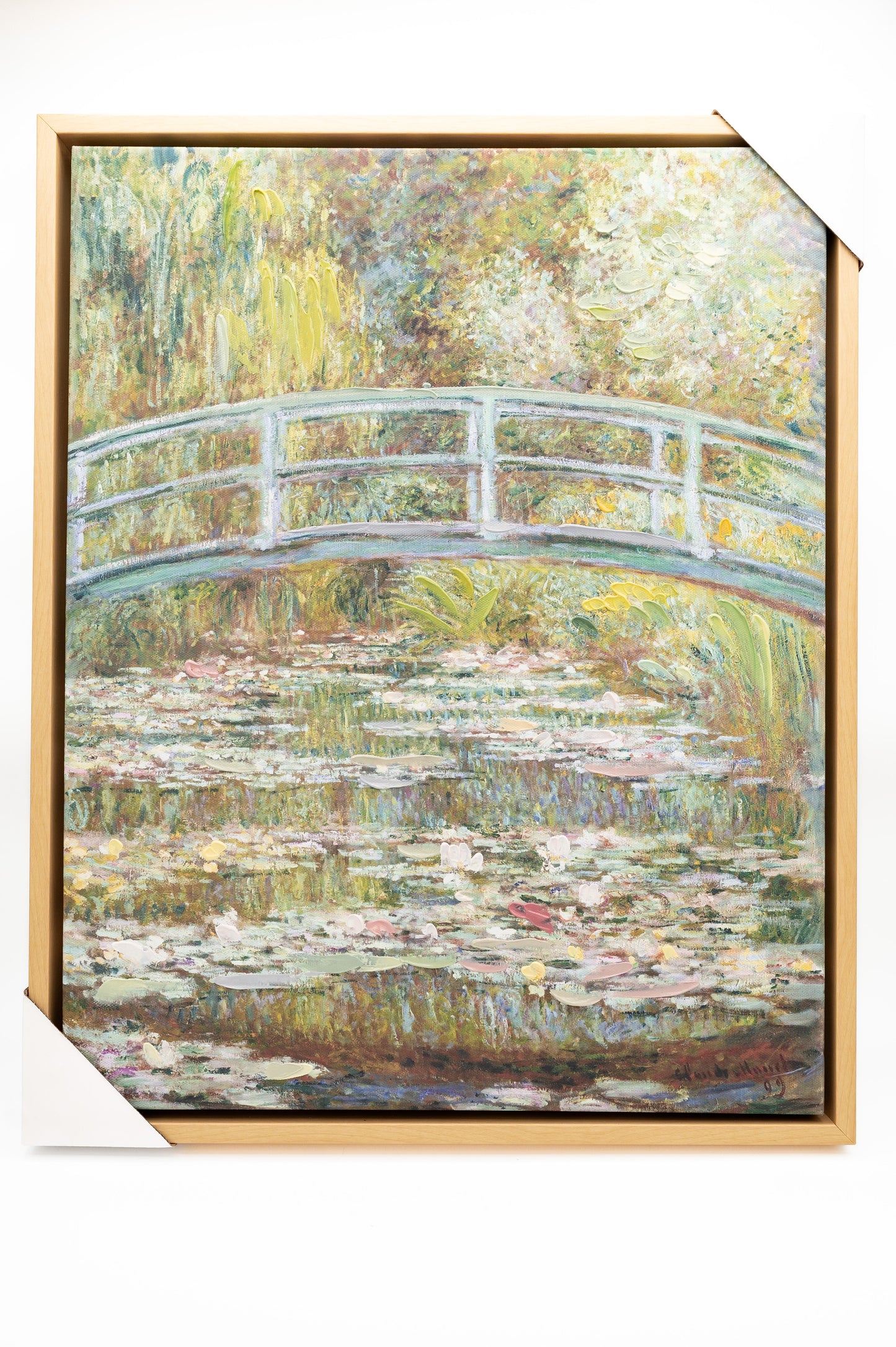 Framed Monet Bridge Art