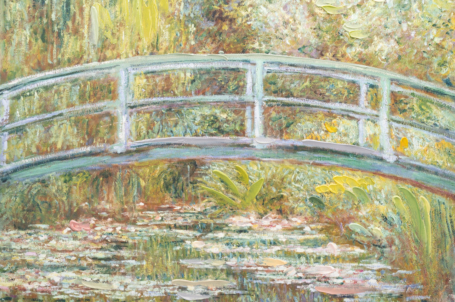 Framed Monet Bridge Art