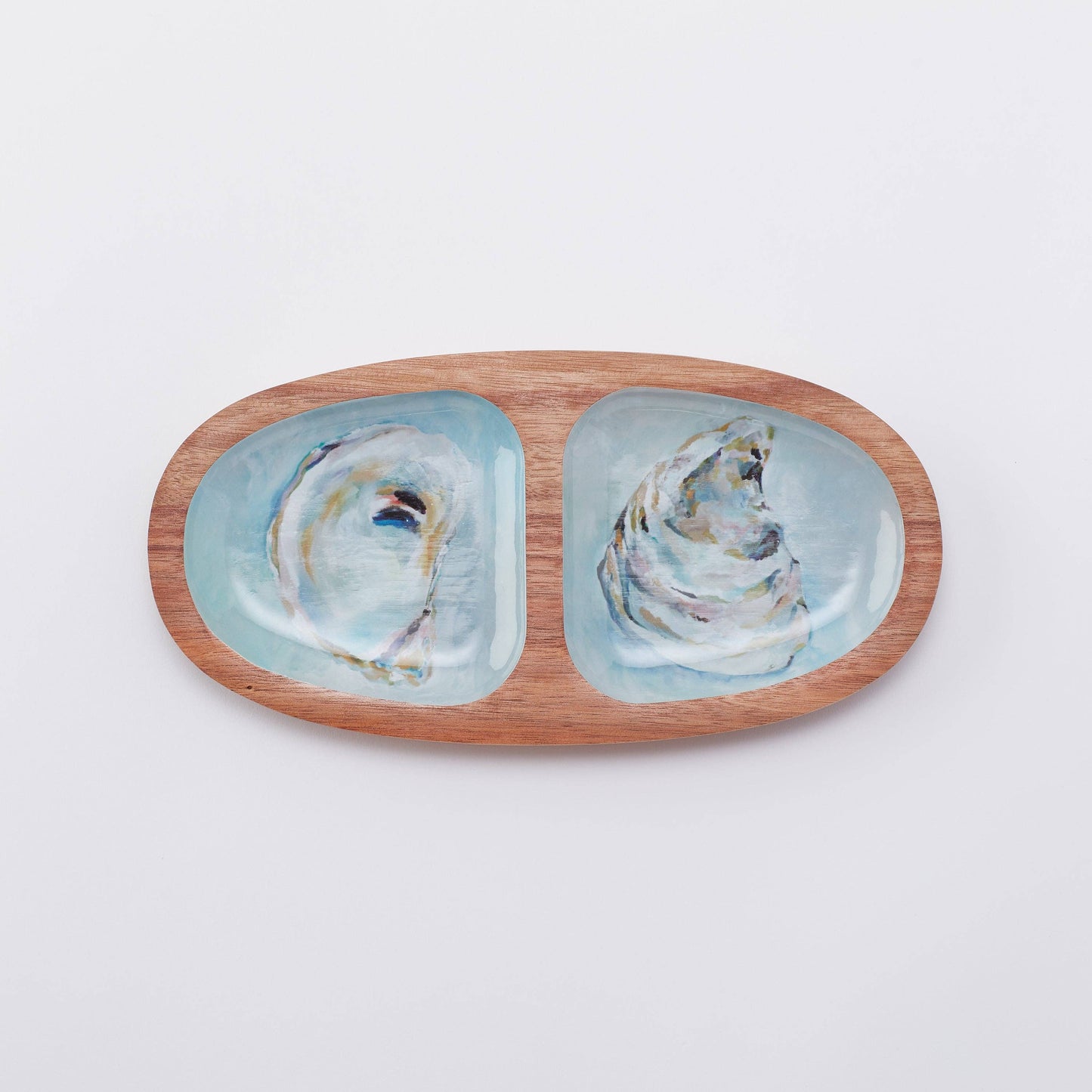 Stormy Shell Wood Serving Tray