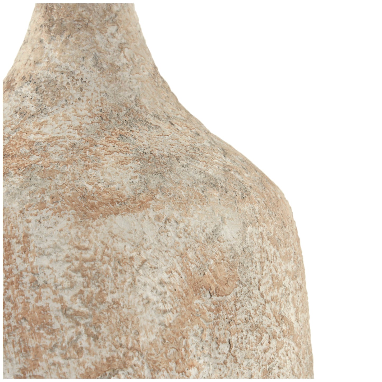 Rustic Beige Metal Vase