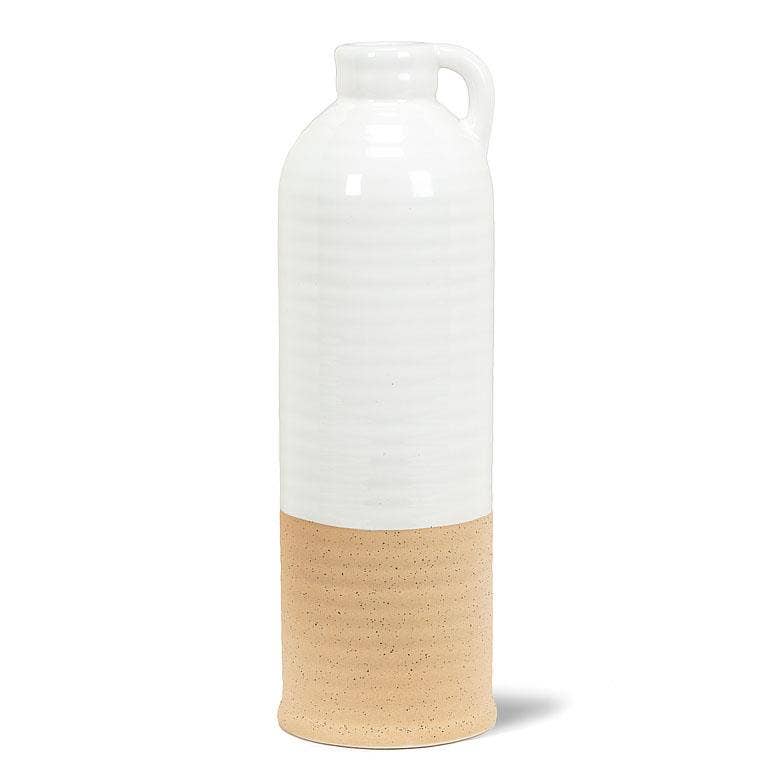 White & Natural Tall Vase