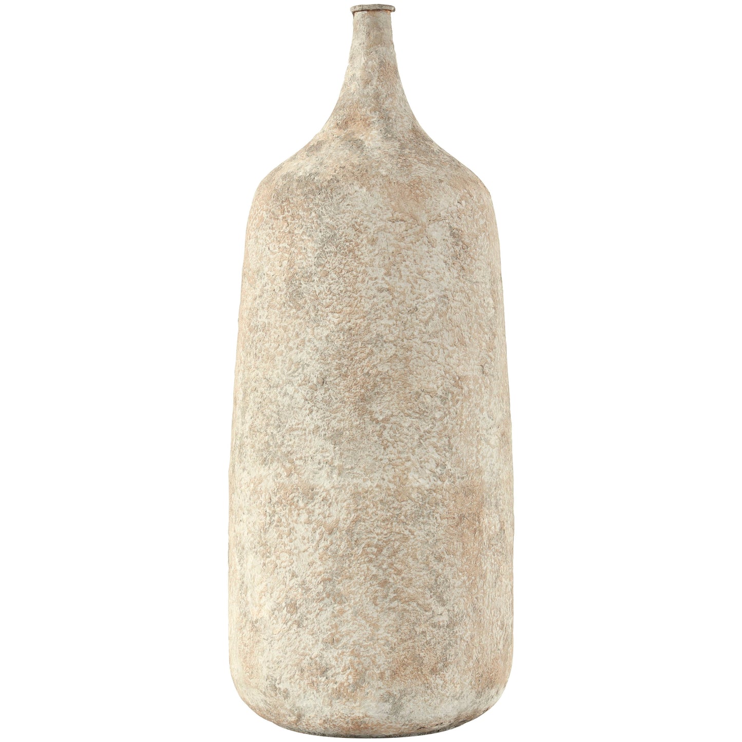 Rustic Beige Metal Vase