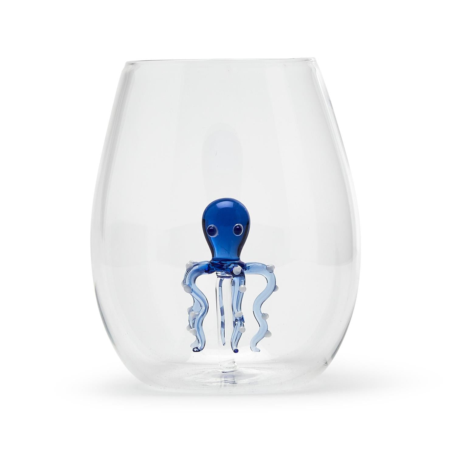 Octopus Icon Stemless Wine Glass Coastal Inspired Drinkware Beach octopus-icon-stemless-wine-glass-coastal-inspired-drinkware-beach