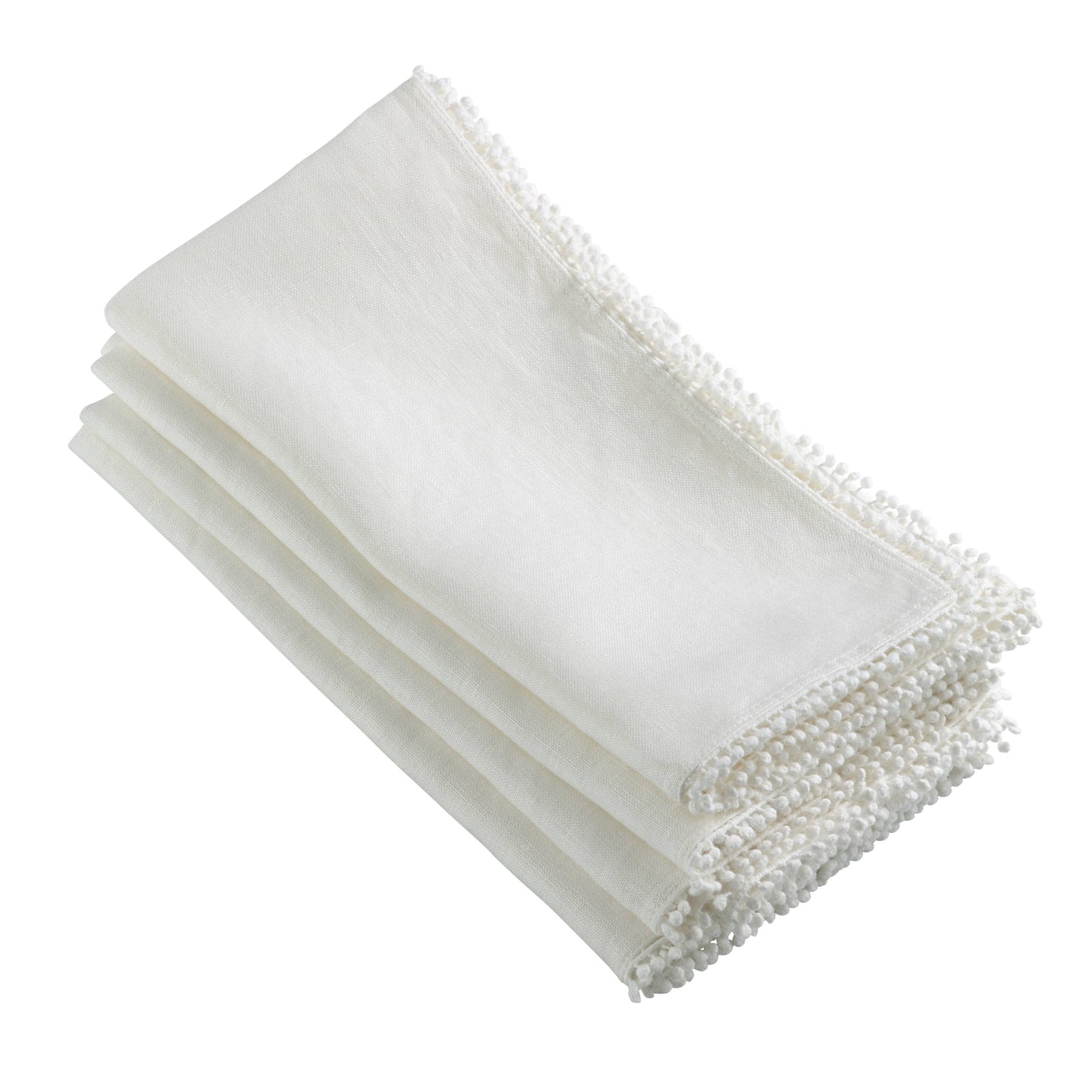 Pompom Border Linen Napkin