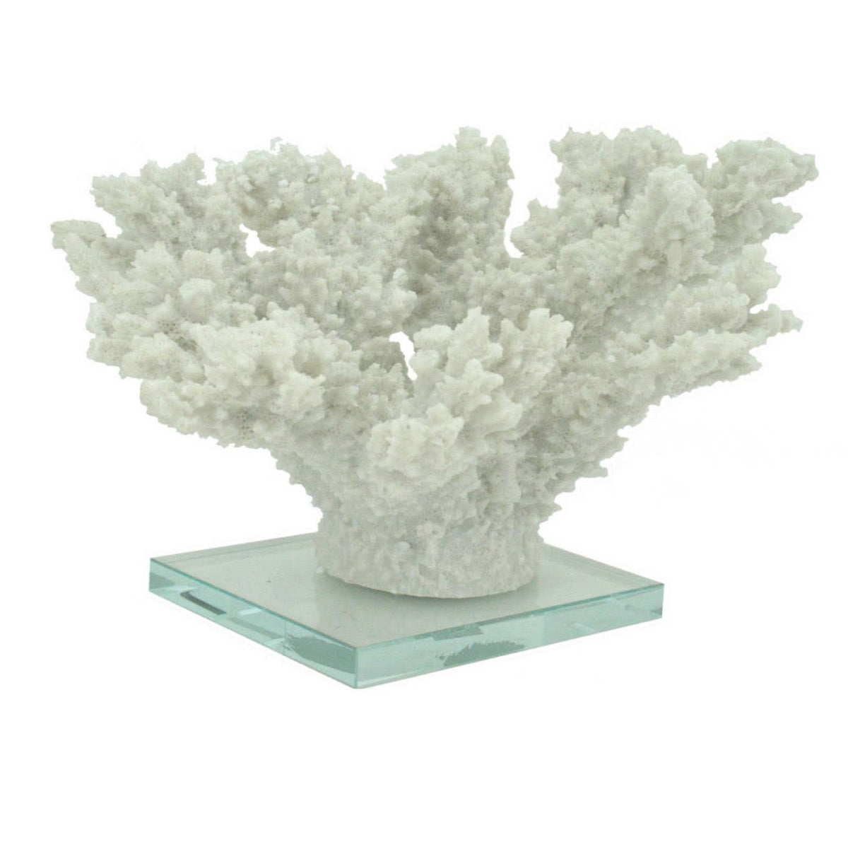 Faux Coral on Glass Base