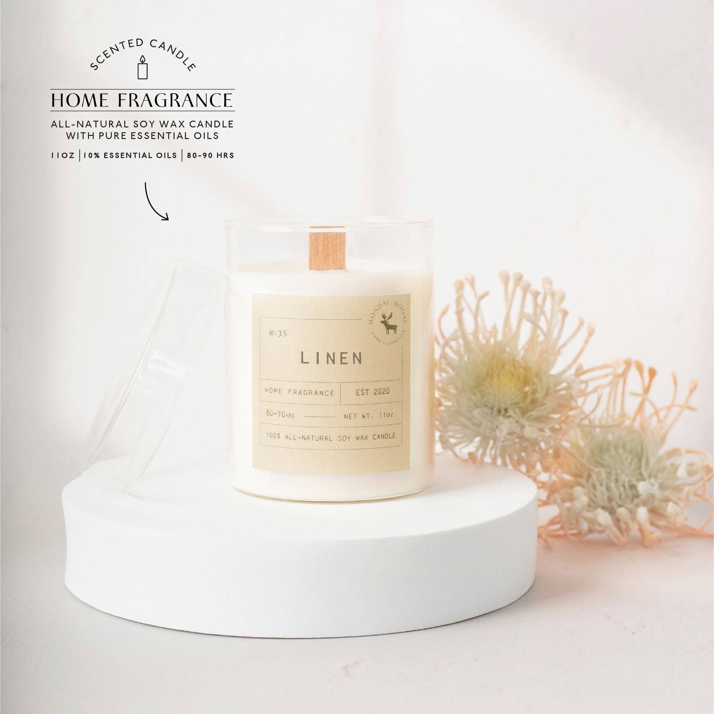 Sun Candle N. 35 (Linen, 11 oz.)
