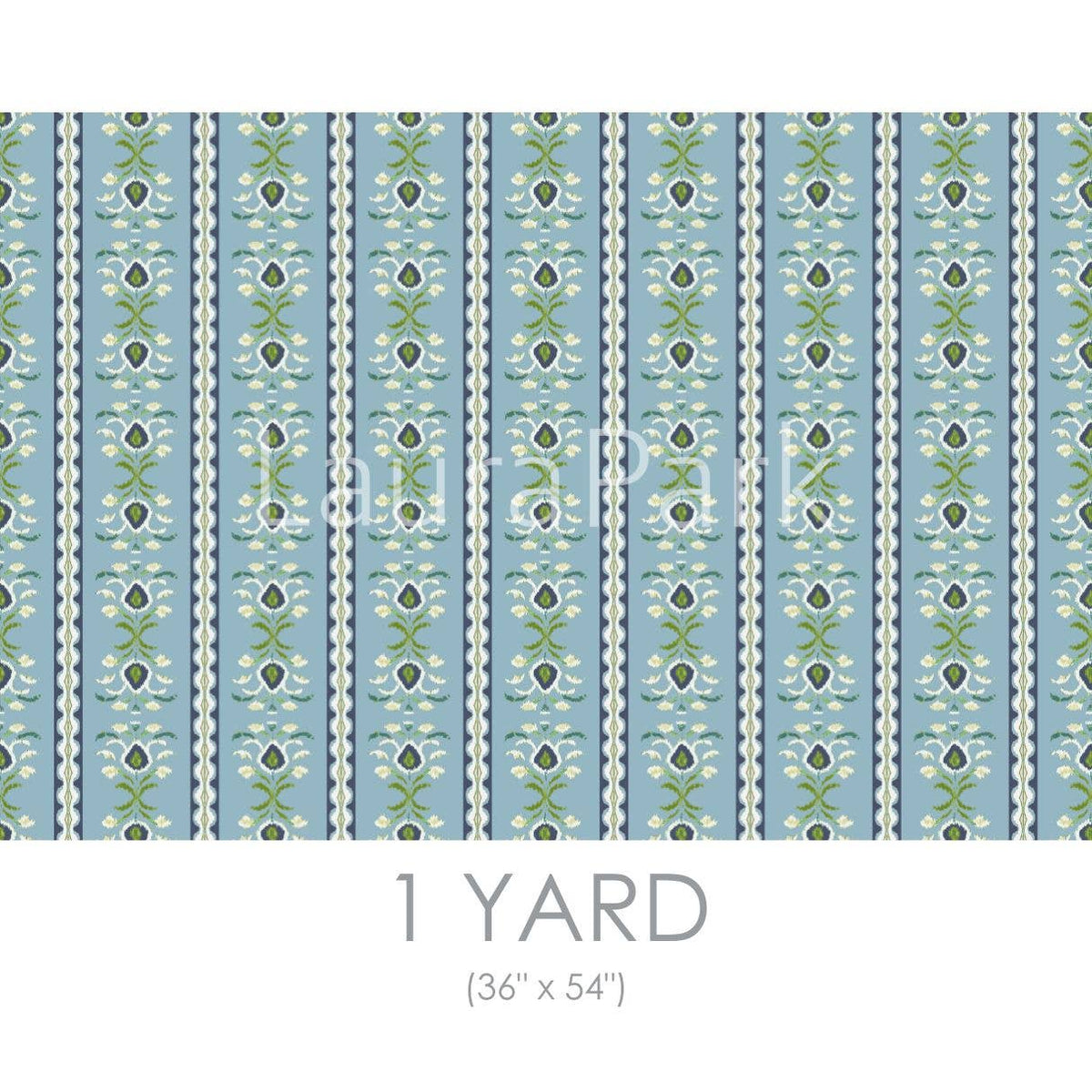 Rosemary Stripe French Blue Sample Swatch: 9" x 9" Sample Swatch
