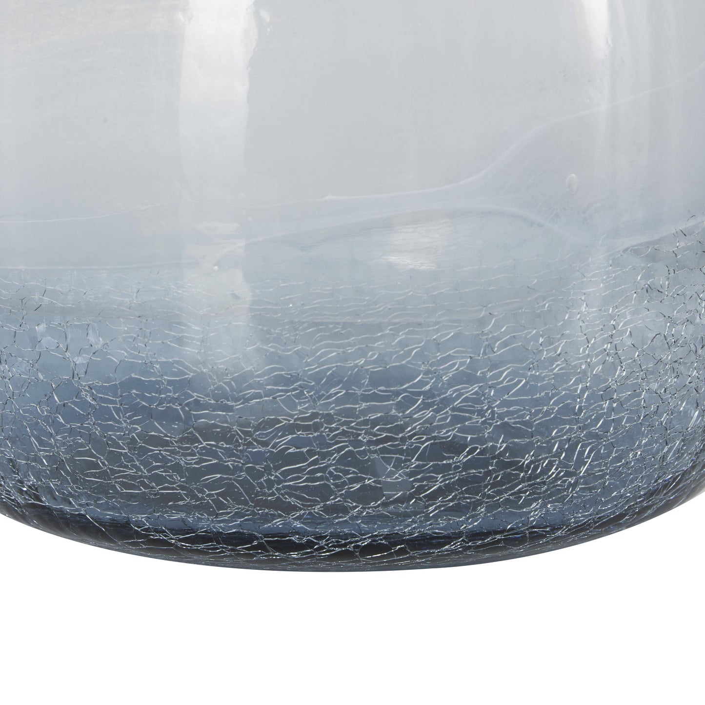 Coastal Round Dark Blue Glass Vase