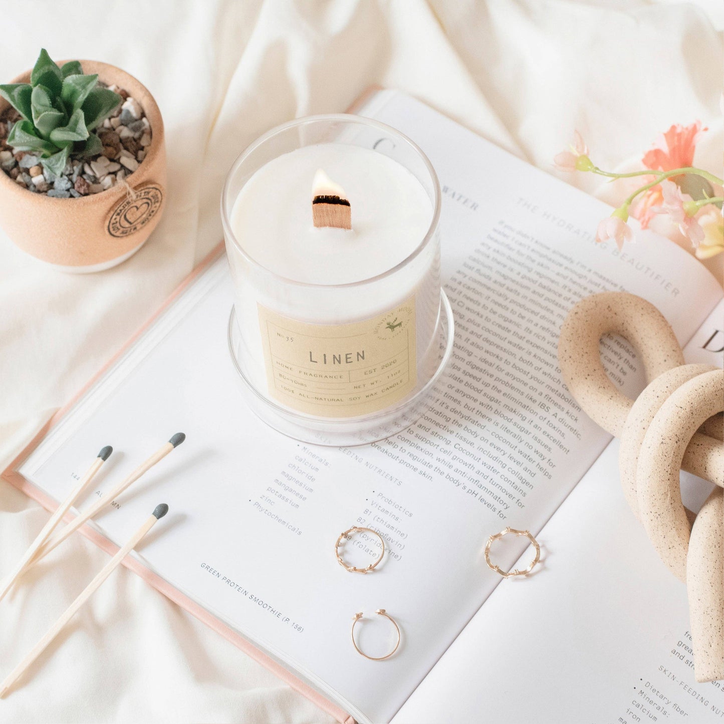 Sun Candle N. 35 (Linen, 11 oz.)