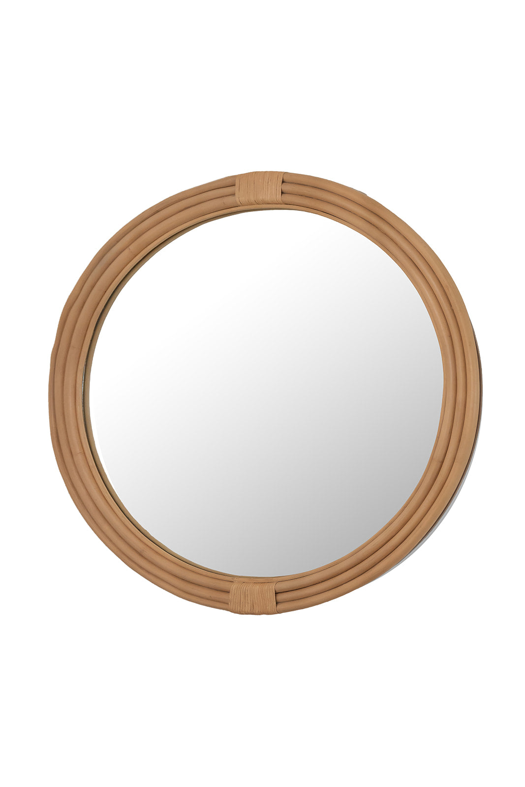 Round Rattan Mirror