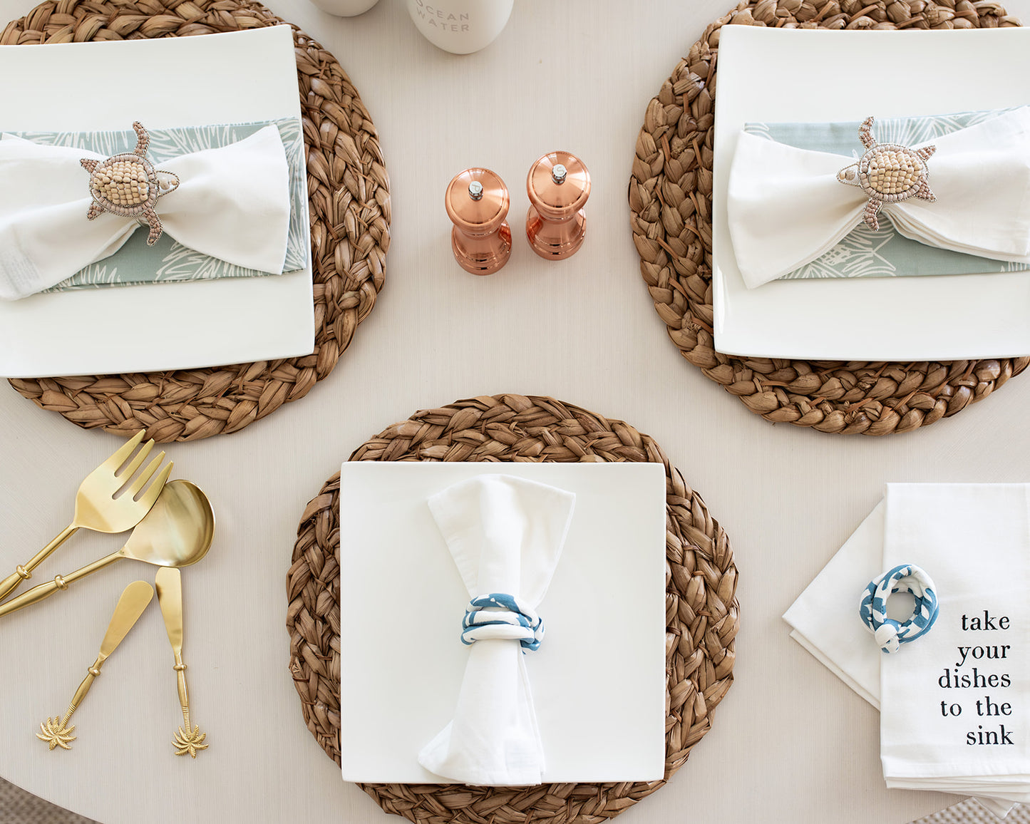 Baby Sea Turtle Beaded Napkin Rings