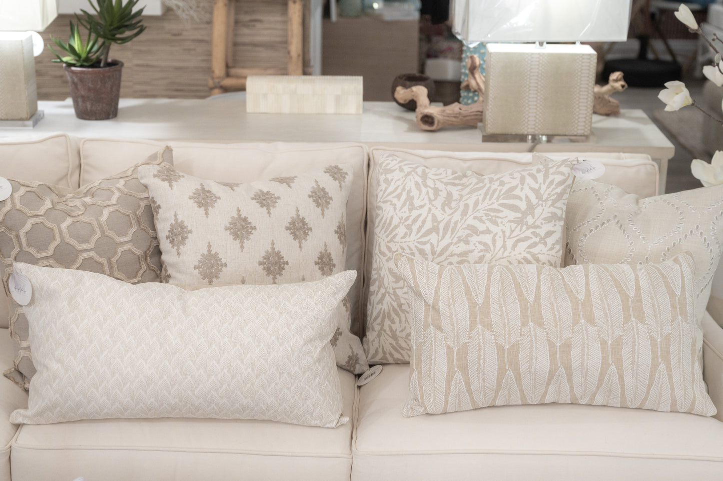 Embroidered Pearl Pillow Cover