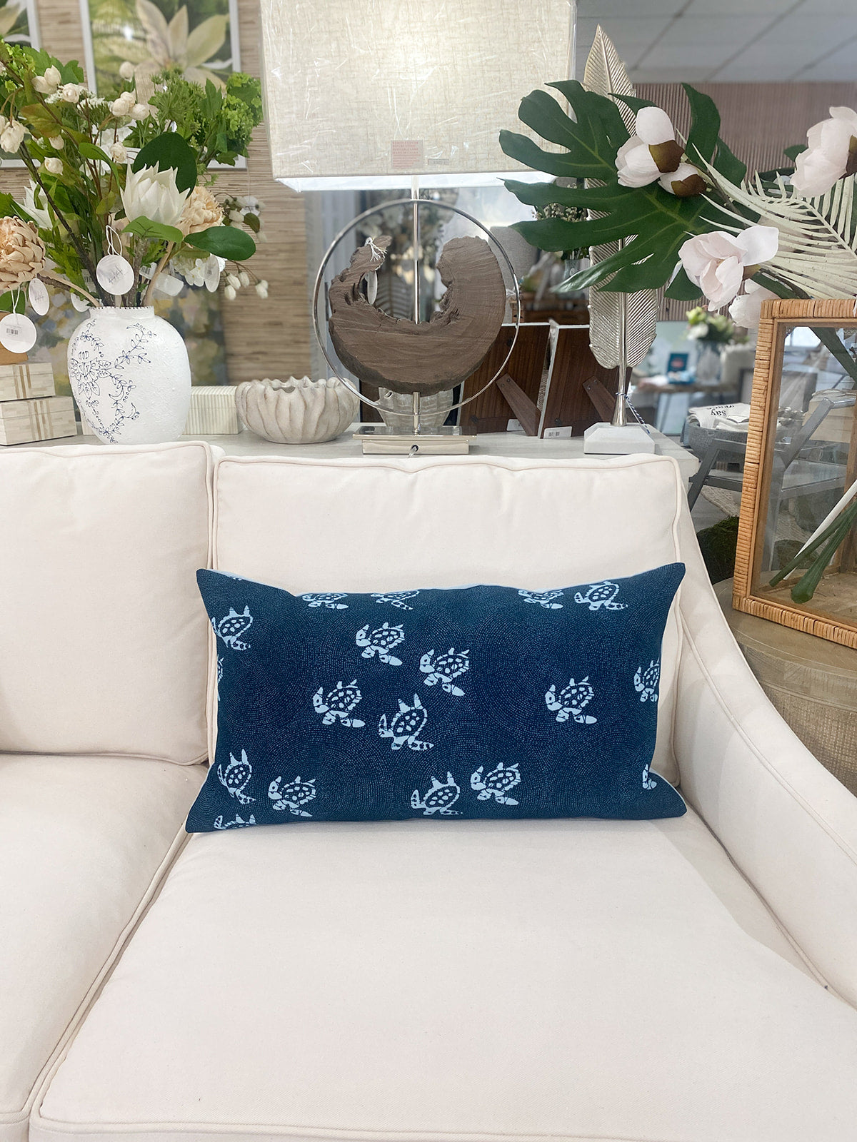 Blue Baby Turtles Indoor/Outdoor Pillow Cover