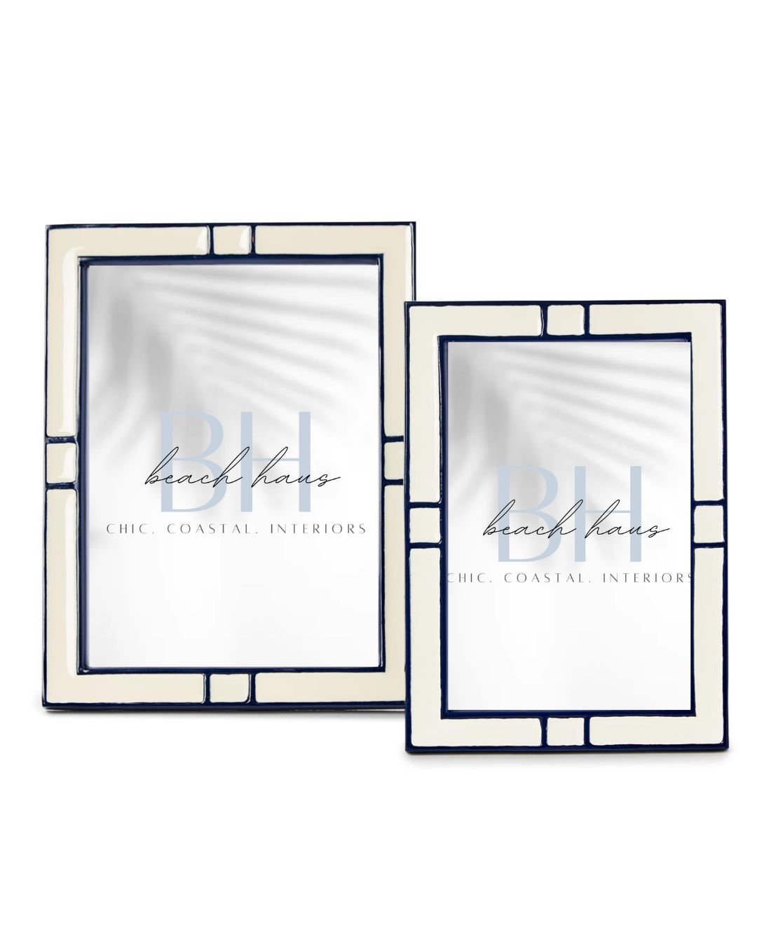 Cream & Navy photo frame