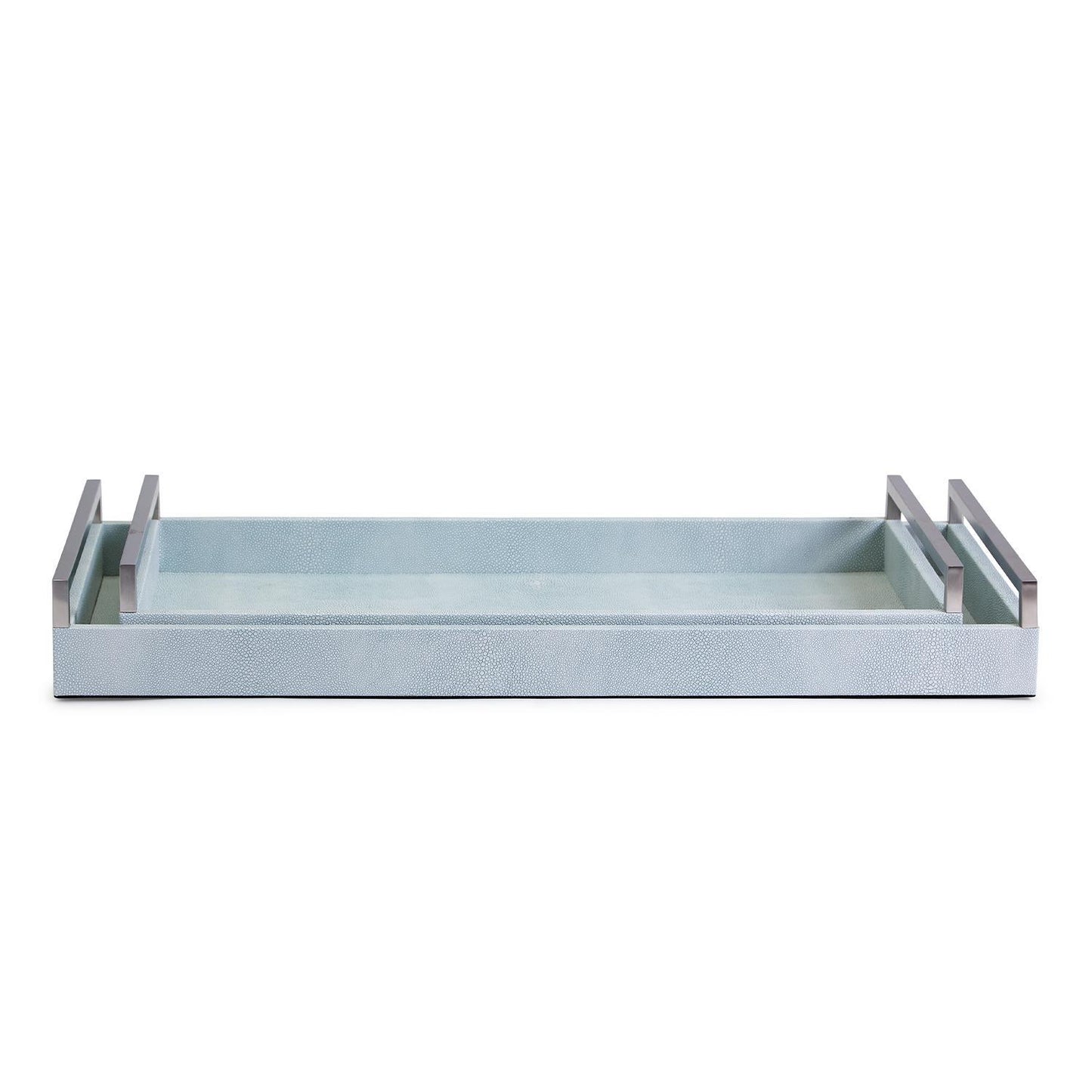 Iced Blue Faux Shagreen Tray