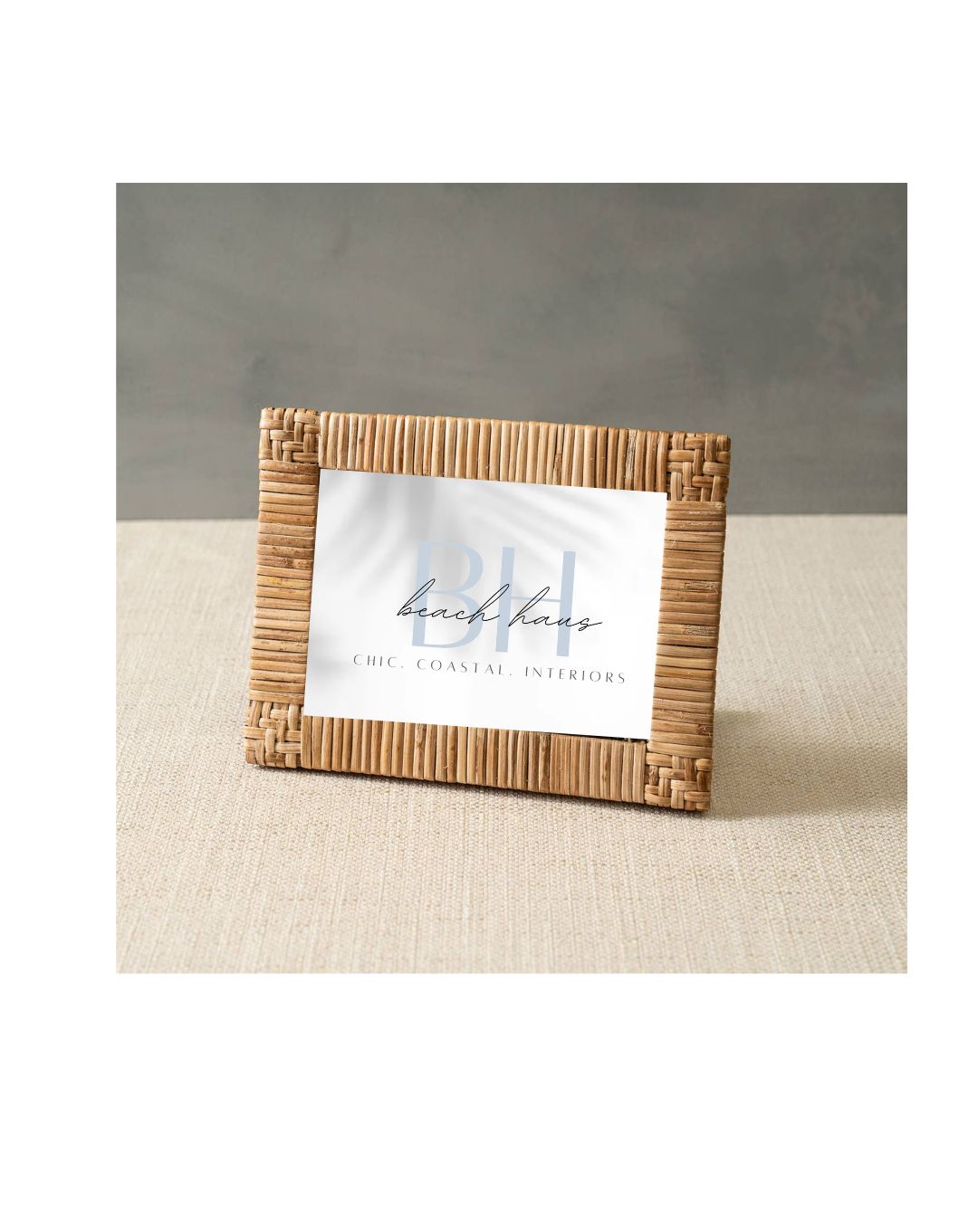 Woven Rattan Picture Frame