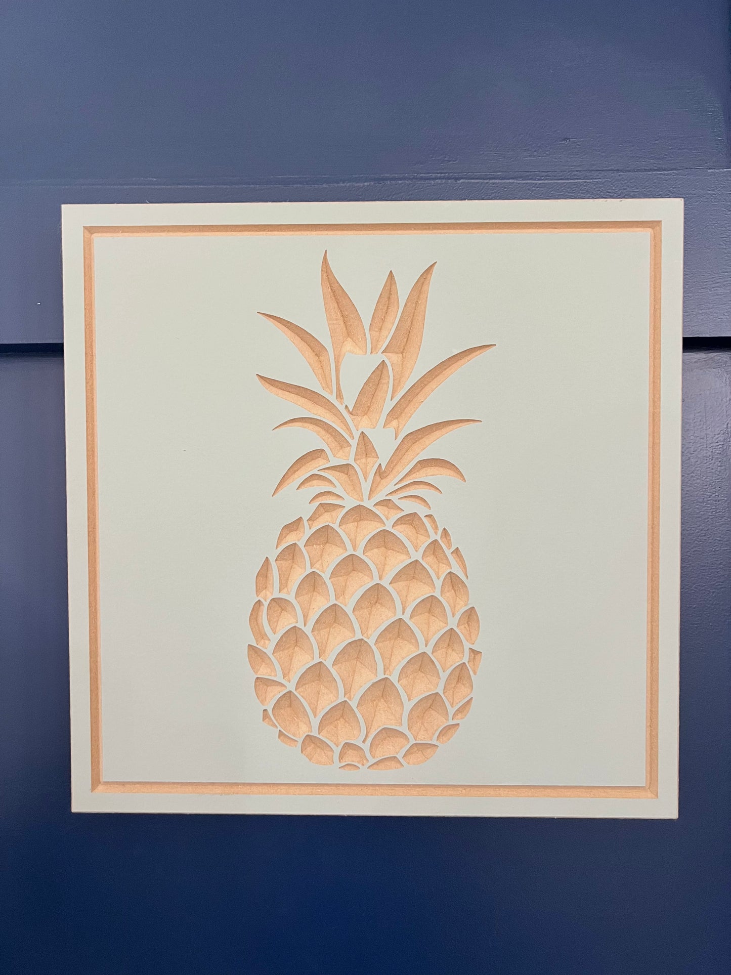 Carved Coastal Wooden Tile