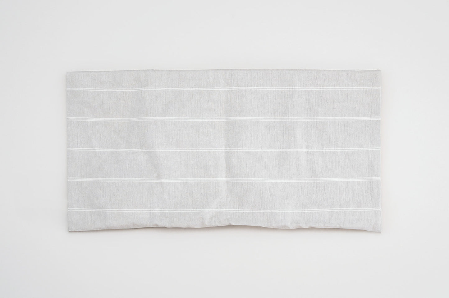 Grey White Stripe Lumbar Pillow Cover