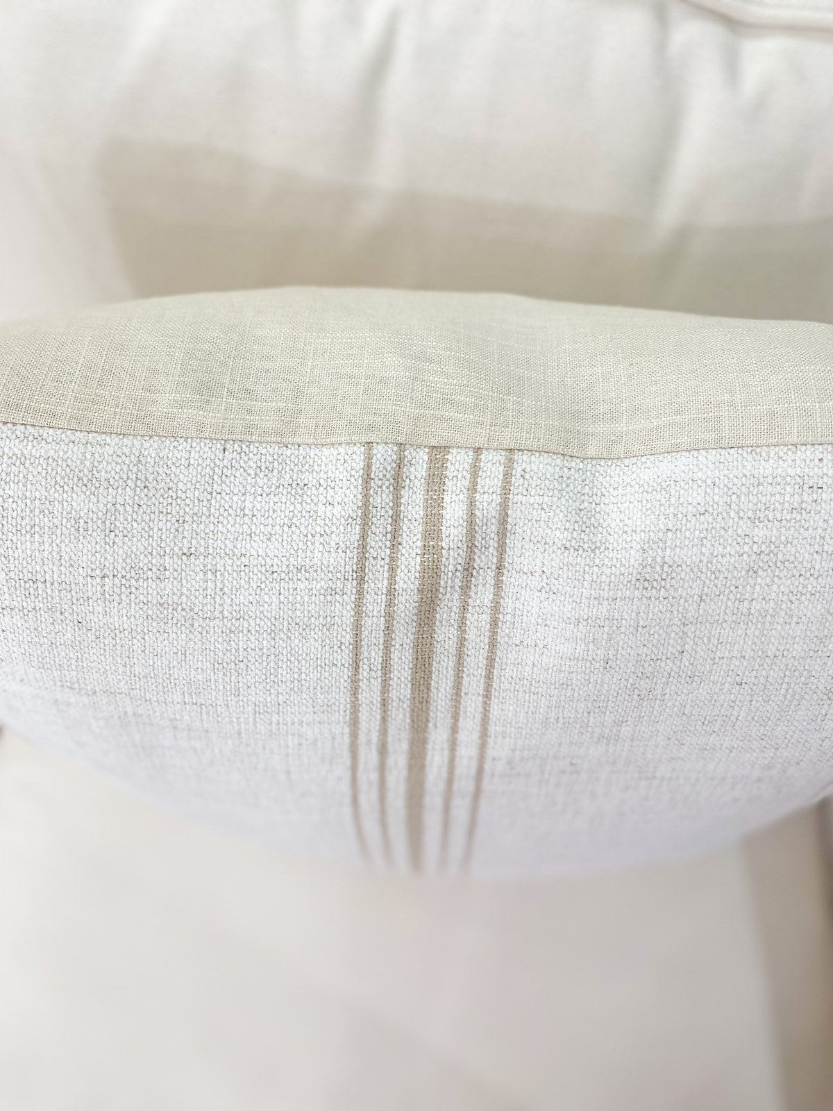 Taupe Stripe Square Indoor/Outdoor Pillow Cover