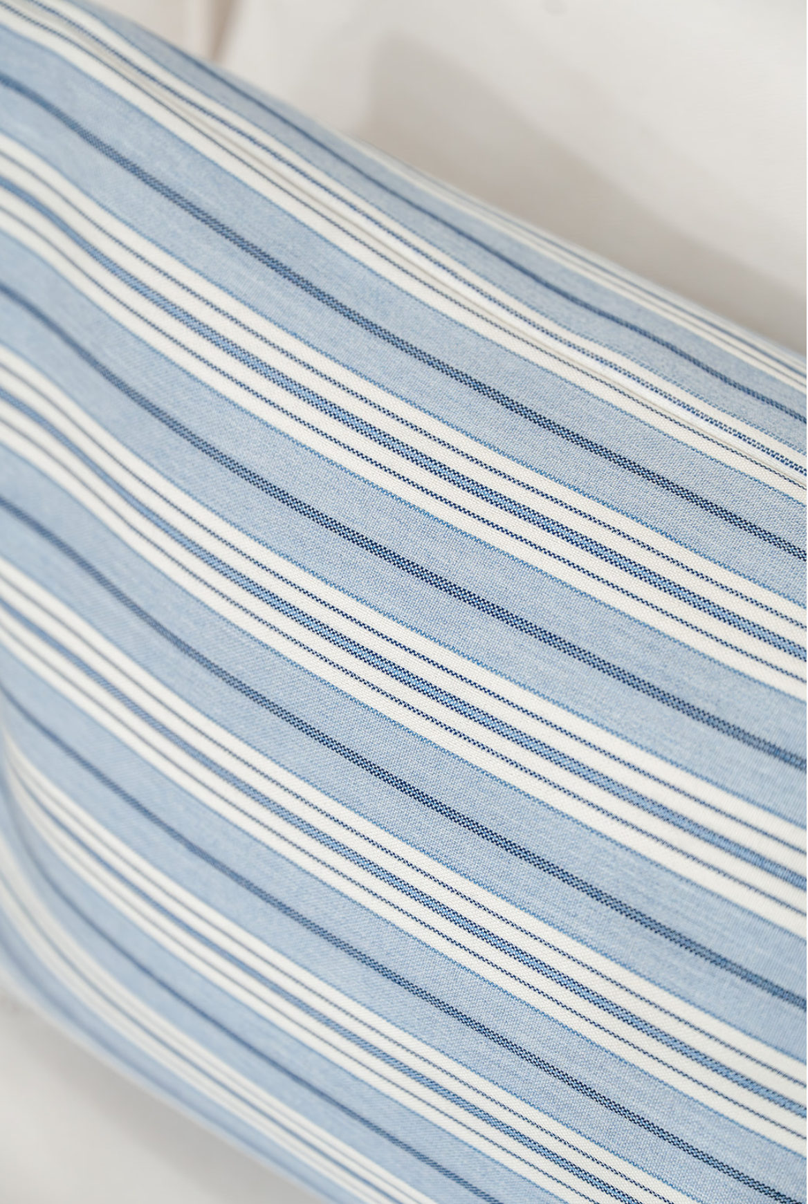 Classic Double Blue Pin Stripe Indoor/Outdoor Pillow Cover