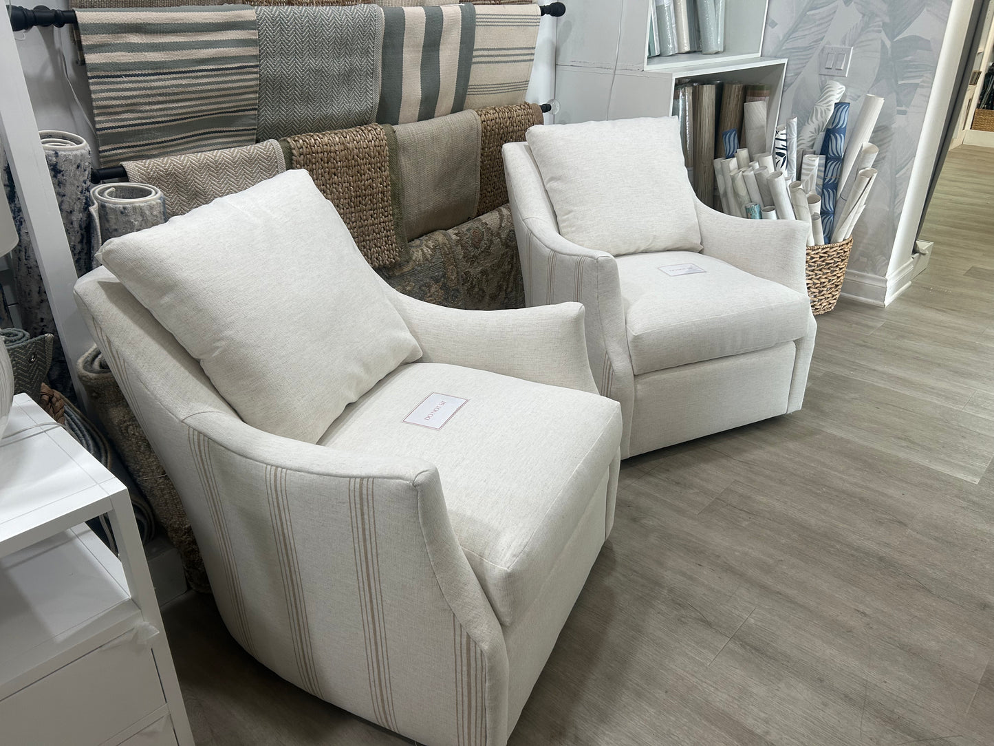 Stripe Back Swivel Chair