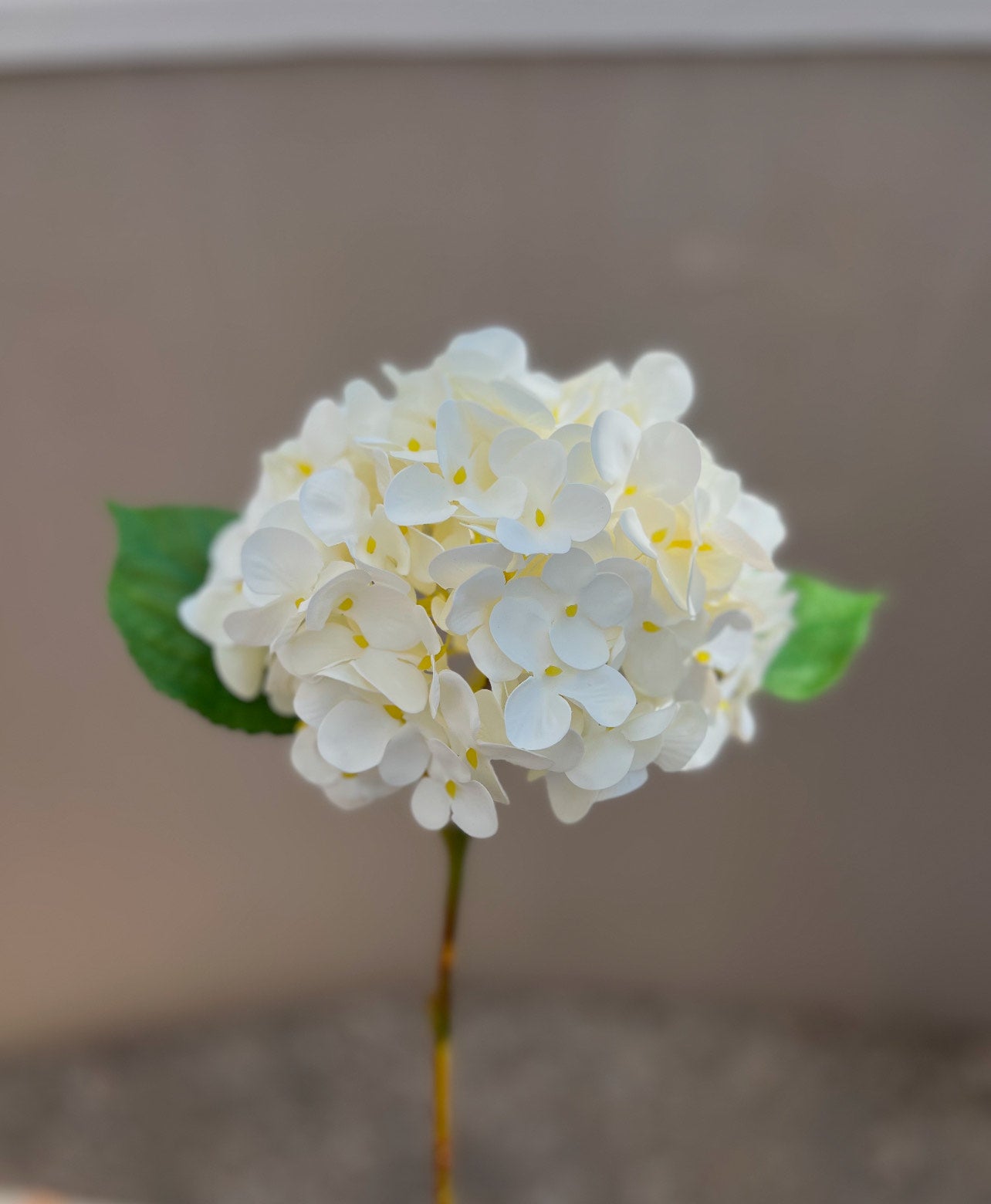 Real Touch lifelike Hydrangea-6”bloom: Pure White