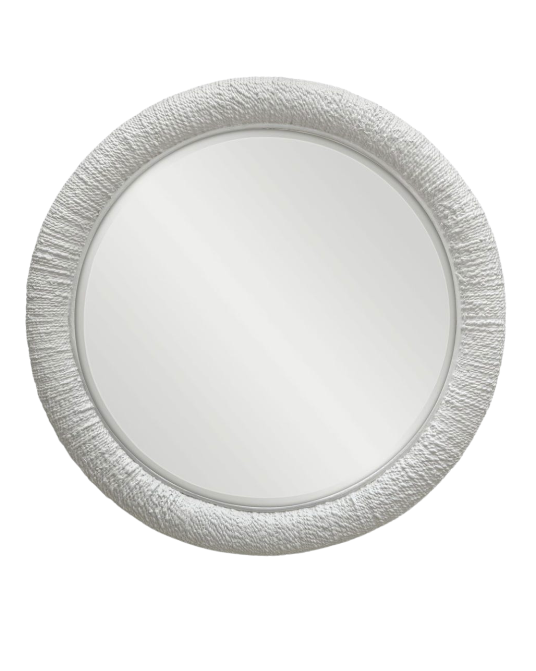 Coastal White Round Mirror