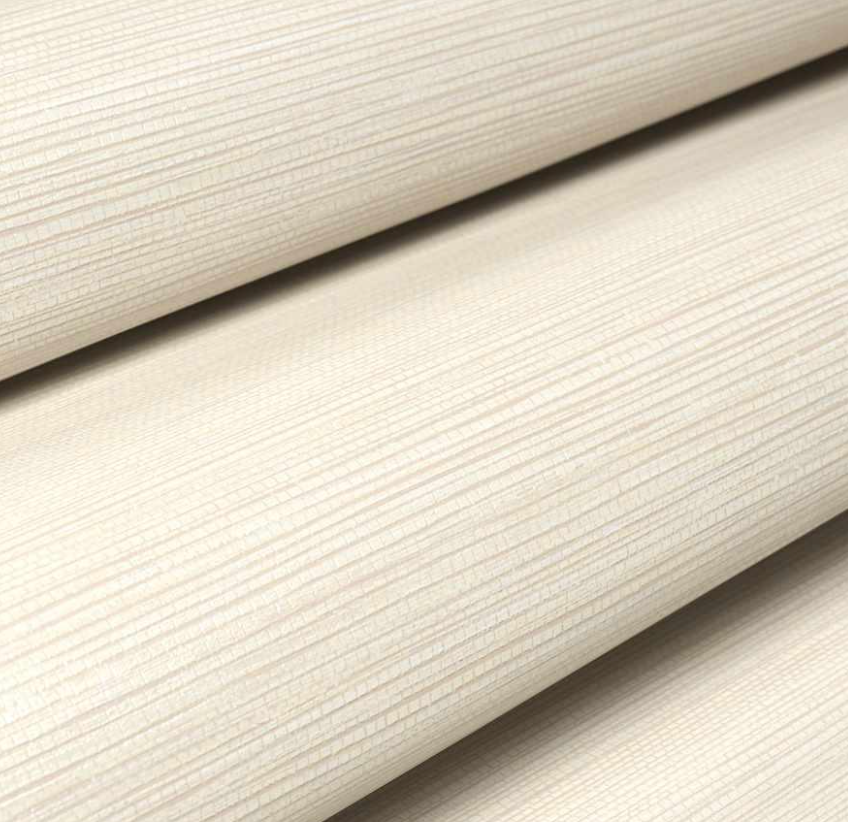 Cream Vinyl faux Grasscloth Wallpaper