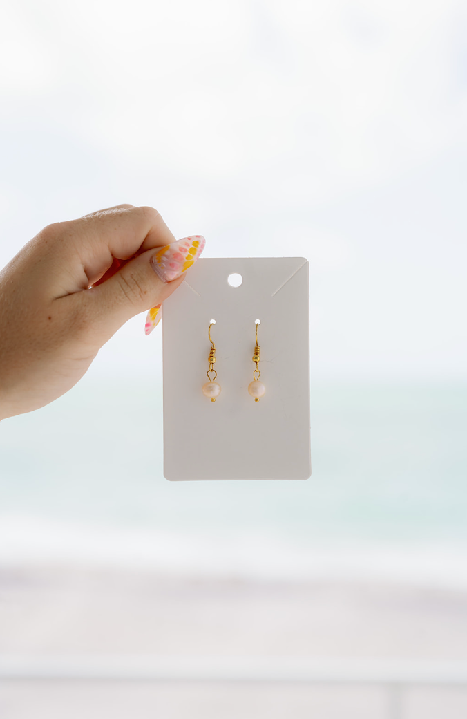 Ava Grace Jewelry - Golden Pearl Earrings