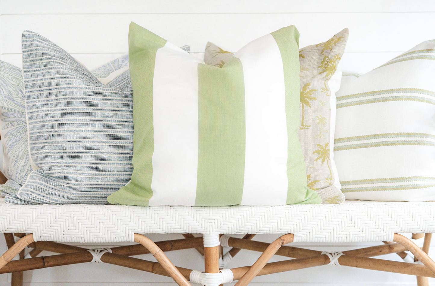 Cabana Green & White Stripe Indoor/ Outdoor Pillow Cover