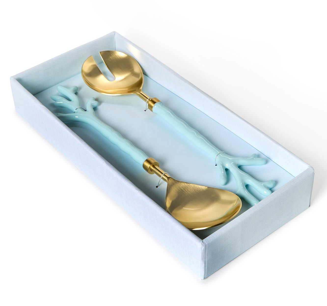 Coral & Gold Serving Set
