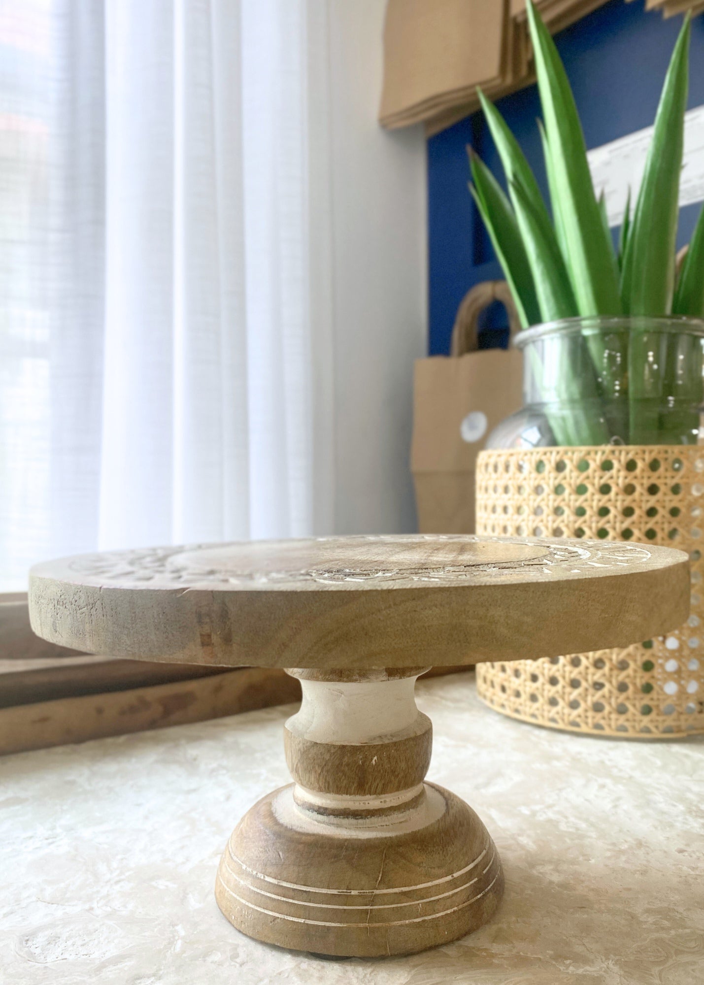 Carved Cake Stand