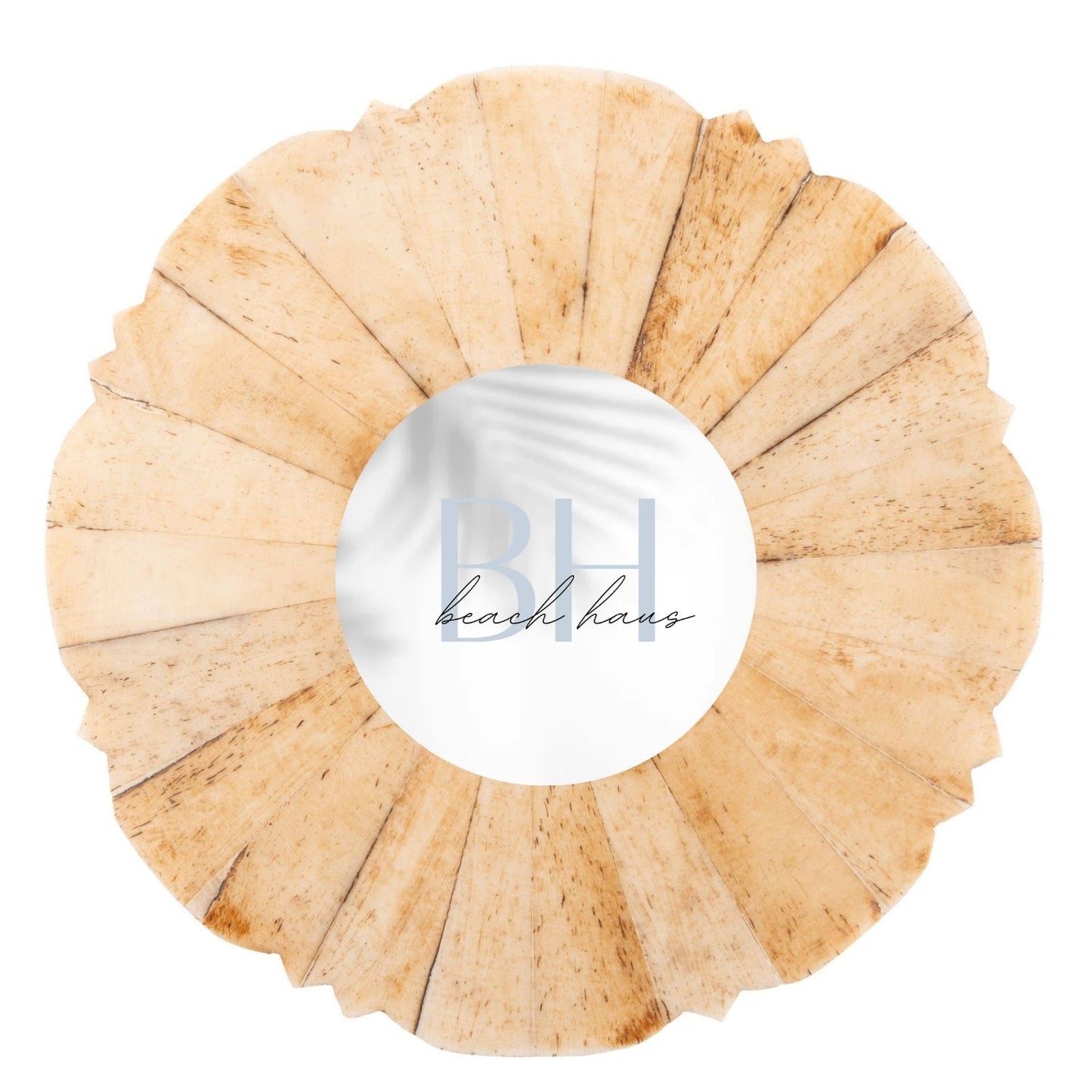 Natural Bone Picture Frame: Round Tawny