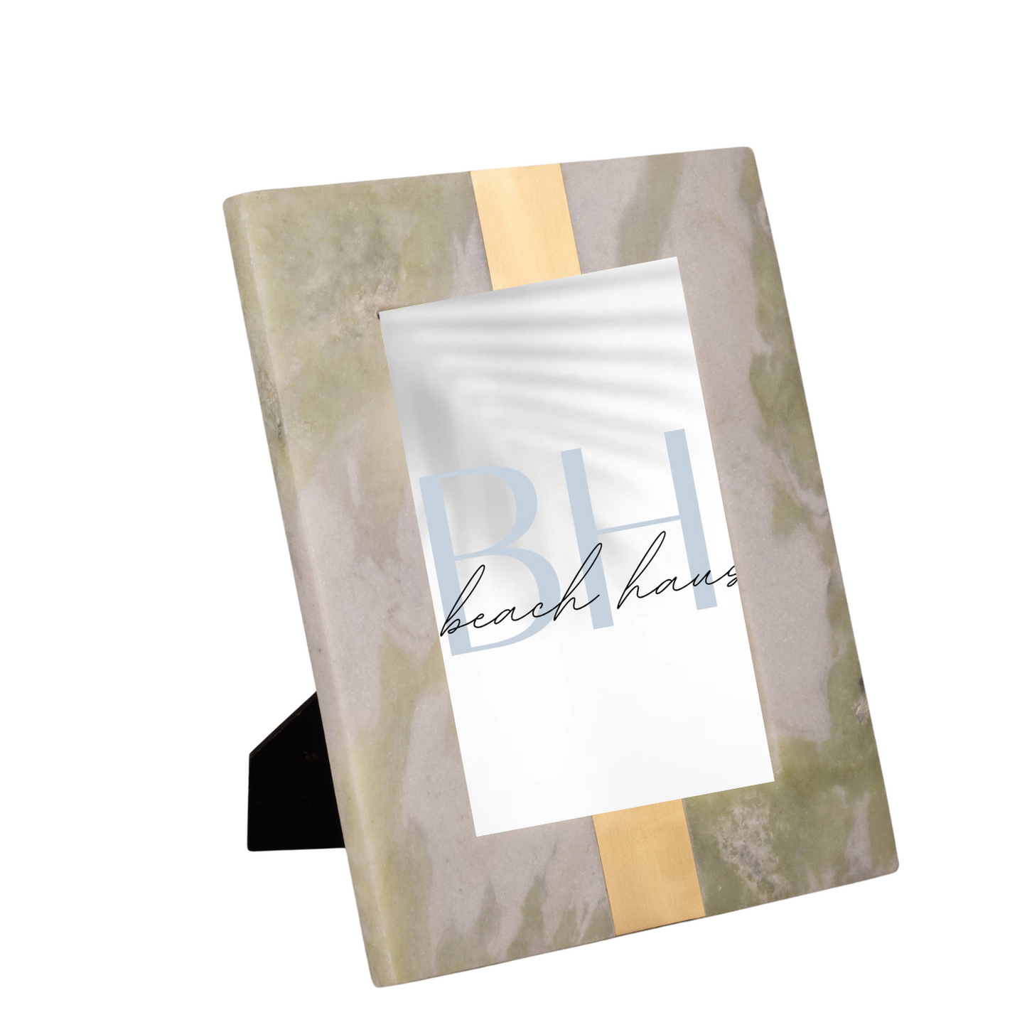 Onyx Marble and Gold Picture Frame