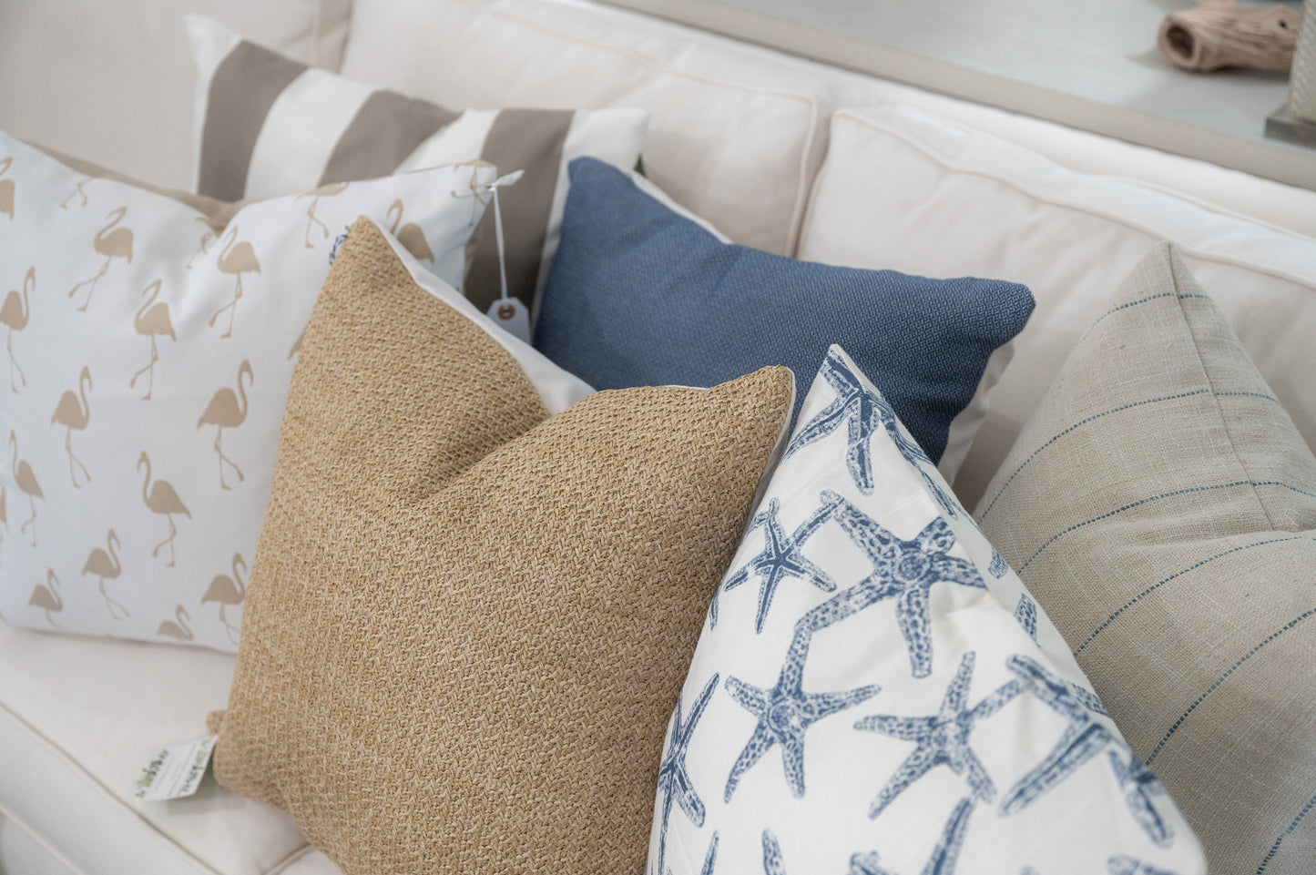 Coastal Pinstripe Pillow Cover