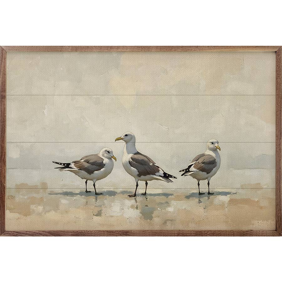 Three Gulls In The Tide Artwork