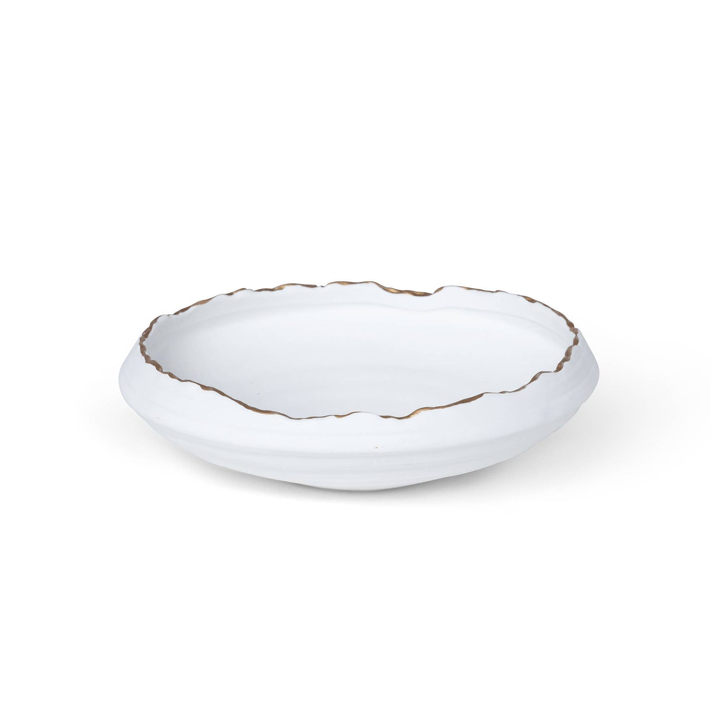 Gilded Organic Edge Shallow Bowl - 9.25"