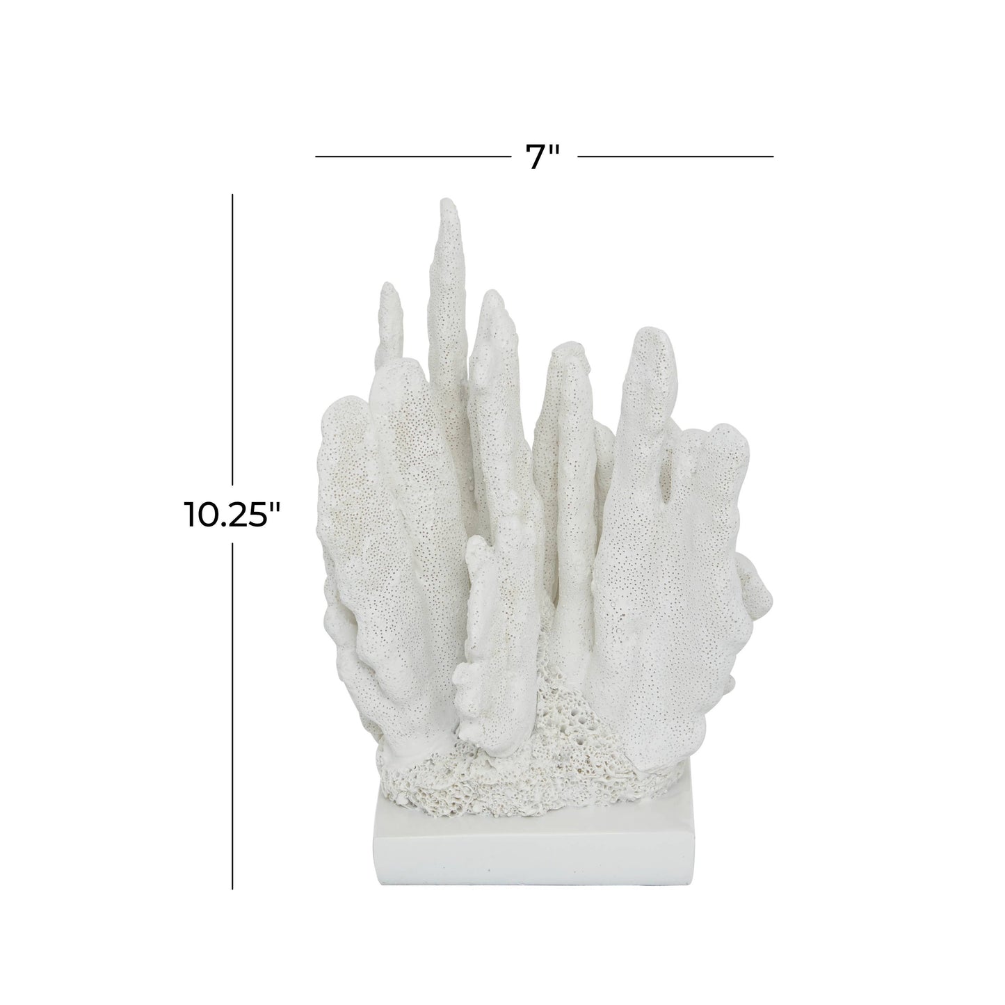 Coastal Polystone Sculpture: White