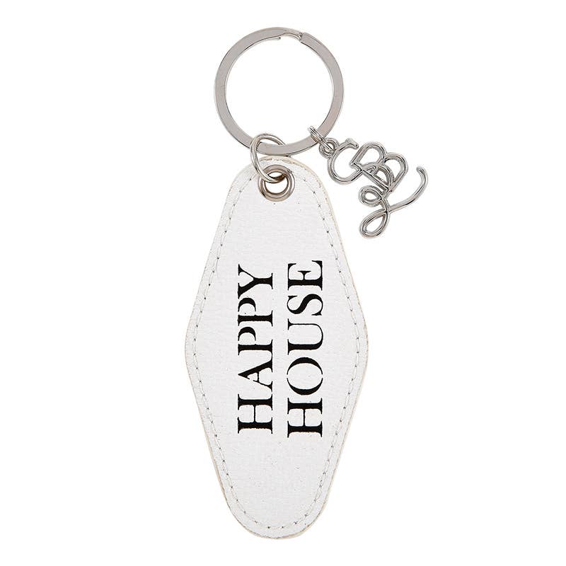 Leather Motel Key Tag - Happy House