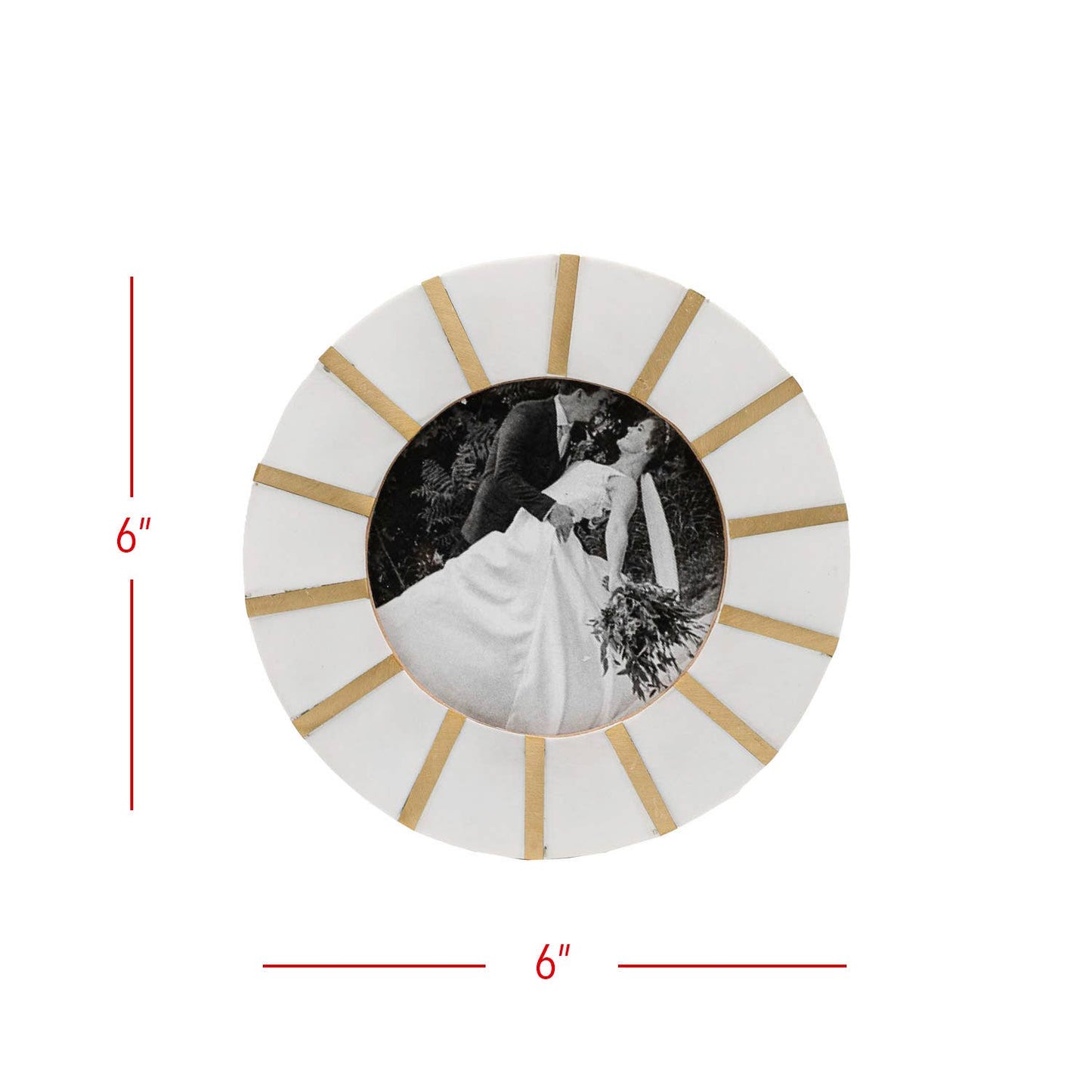 Gold & Bone Starburst Frame