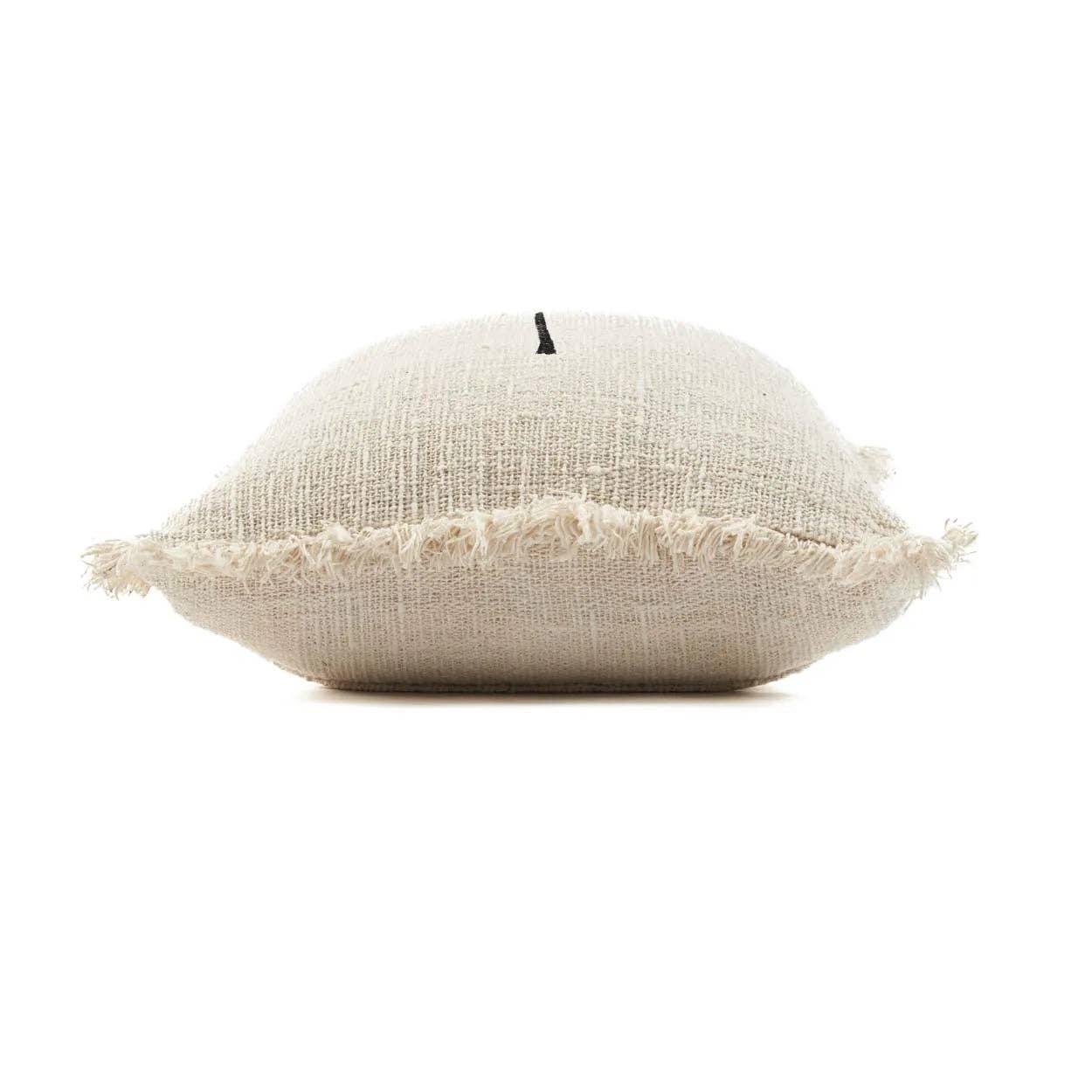 The Gili Palm Pillow Cover - Natural/Black