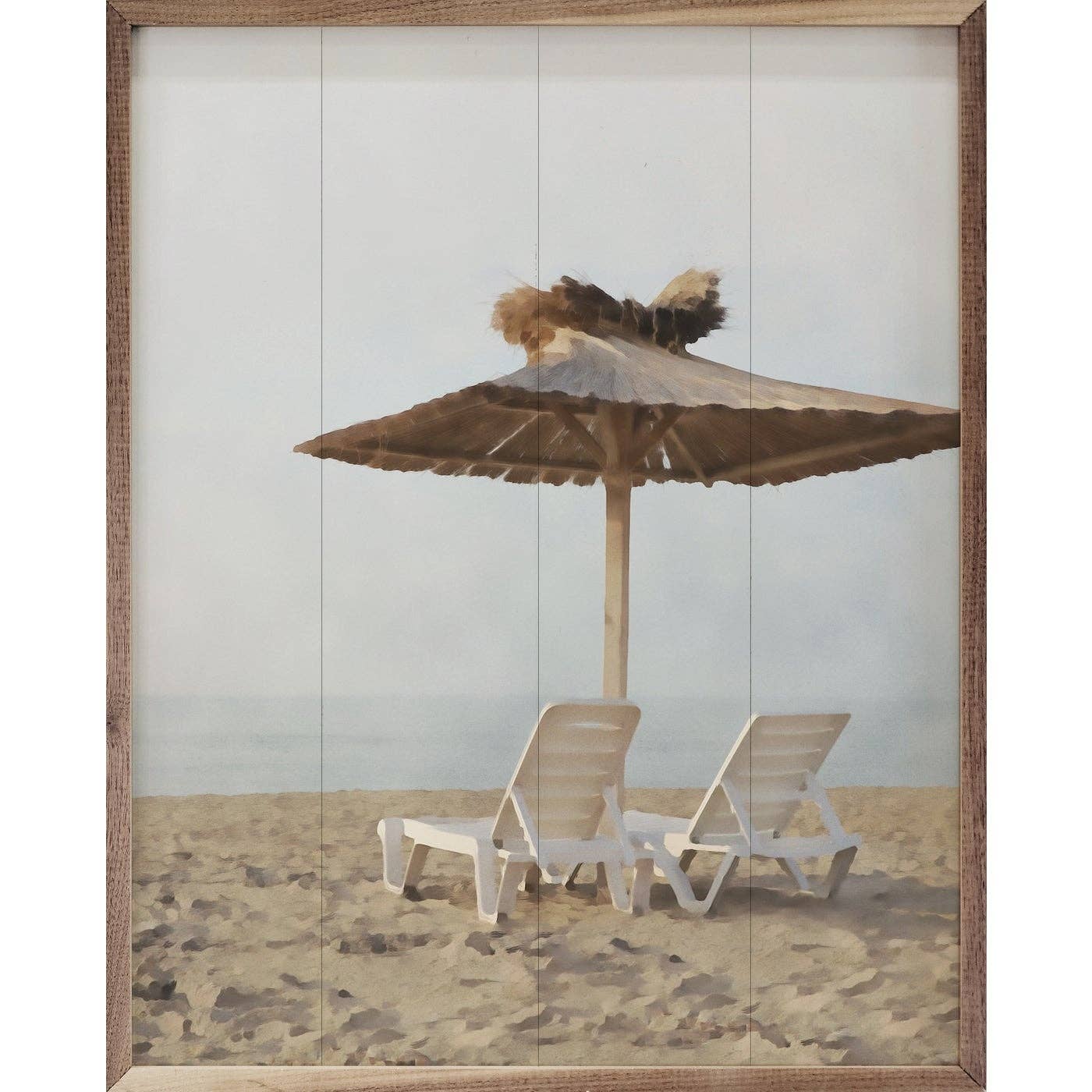 Two White Chairs On Beach Artwork