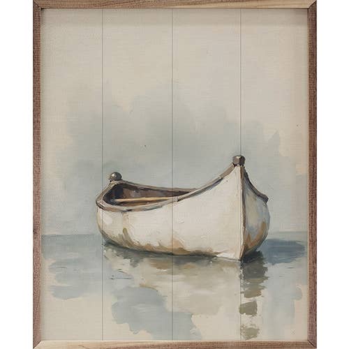 White Boat On The Water Artwork