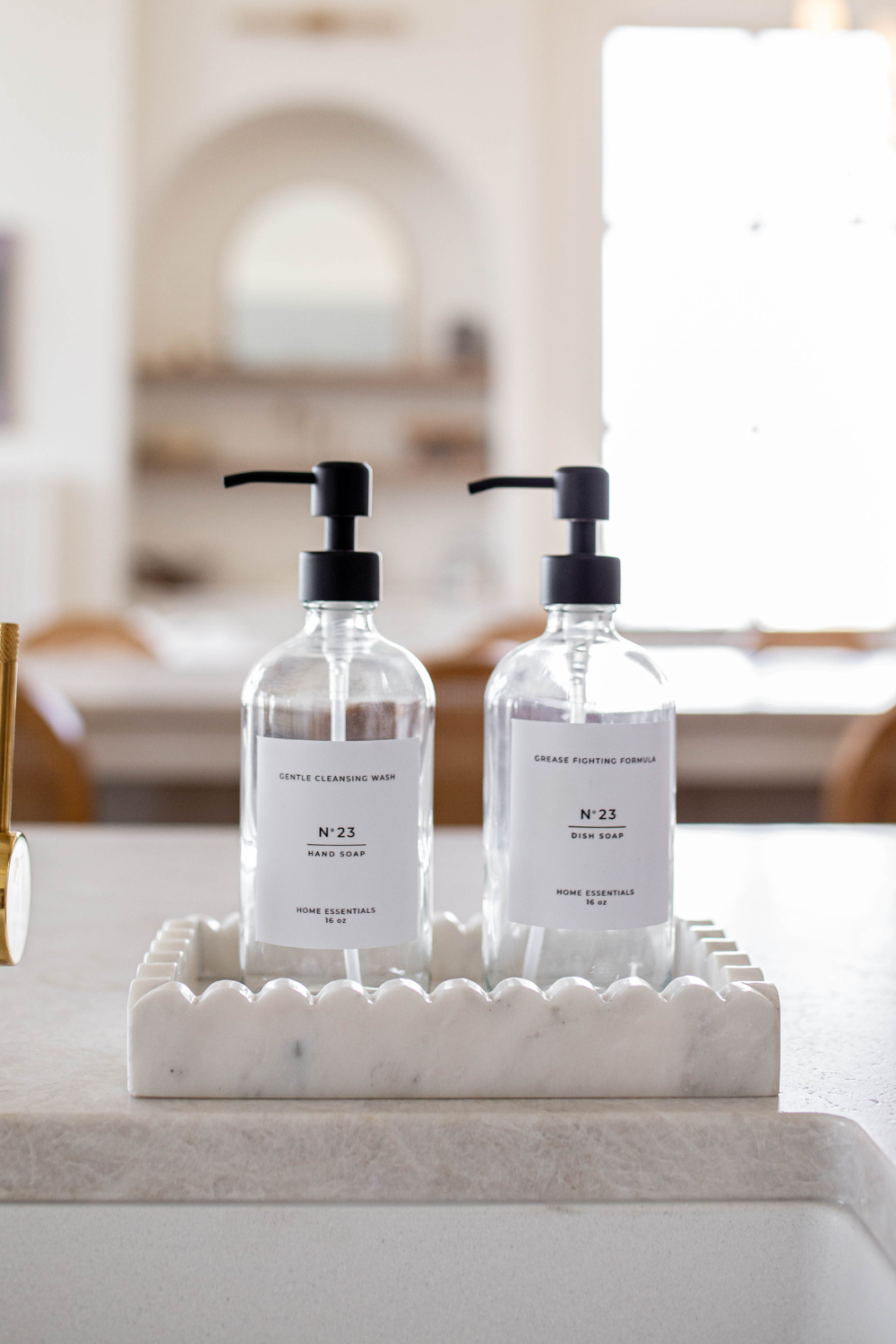Clear Dish Soap Bottle Dispenser