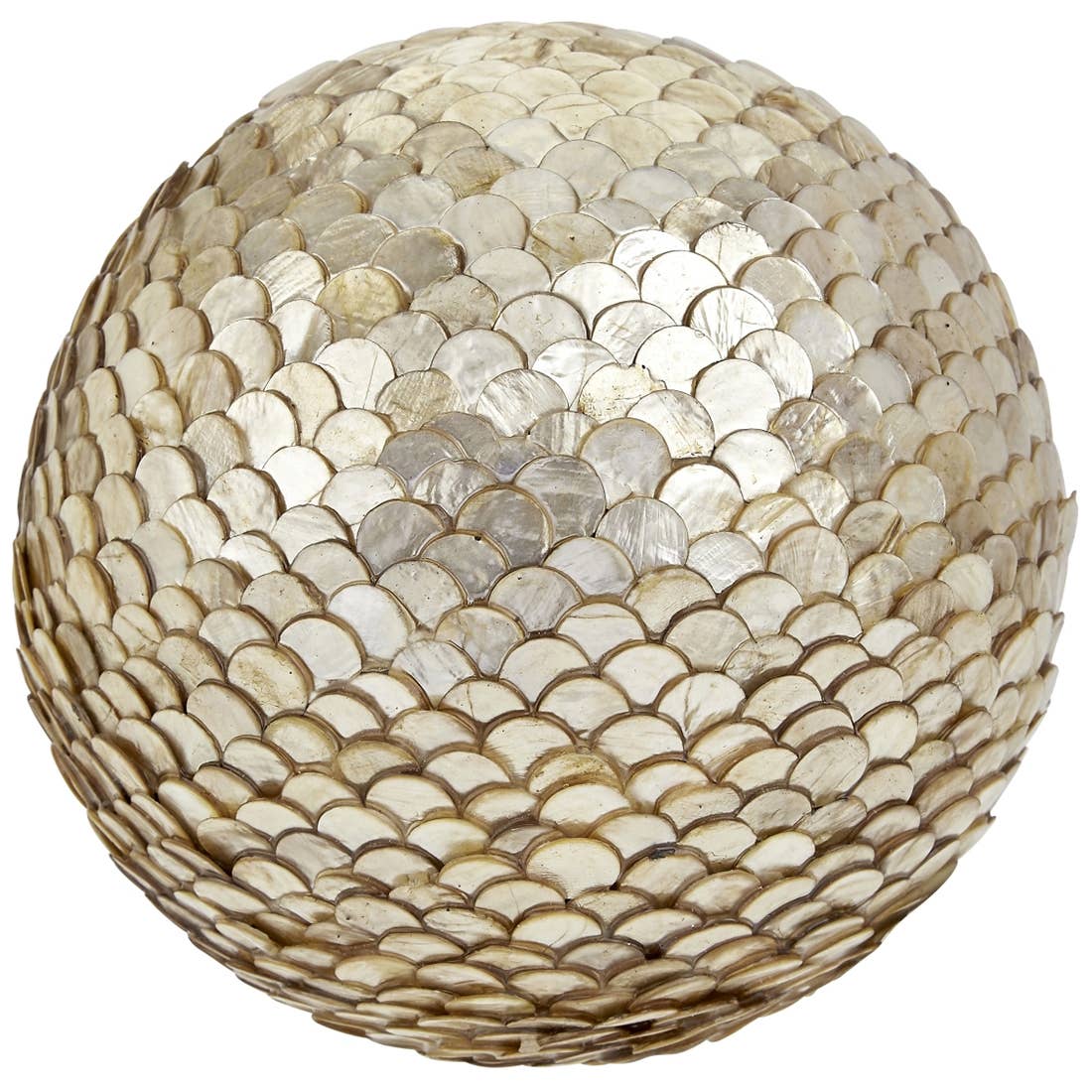 Champagne Capiz Scaled Shell Orb