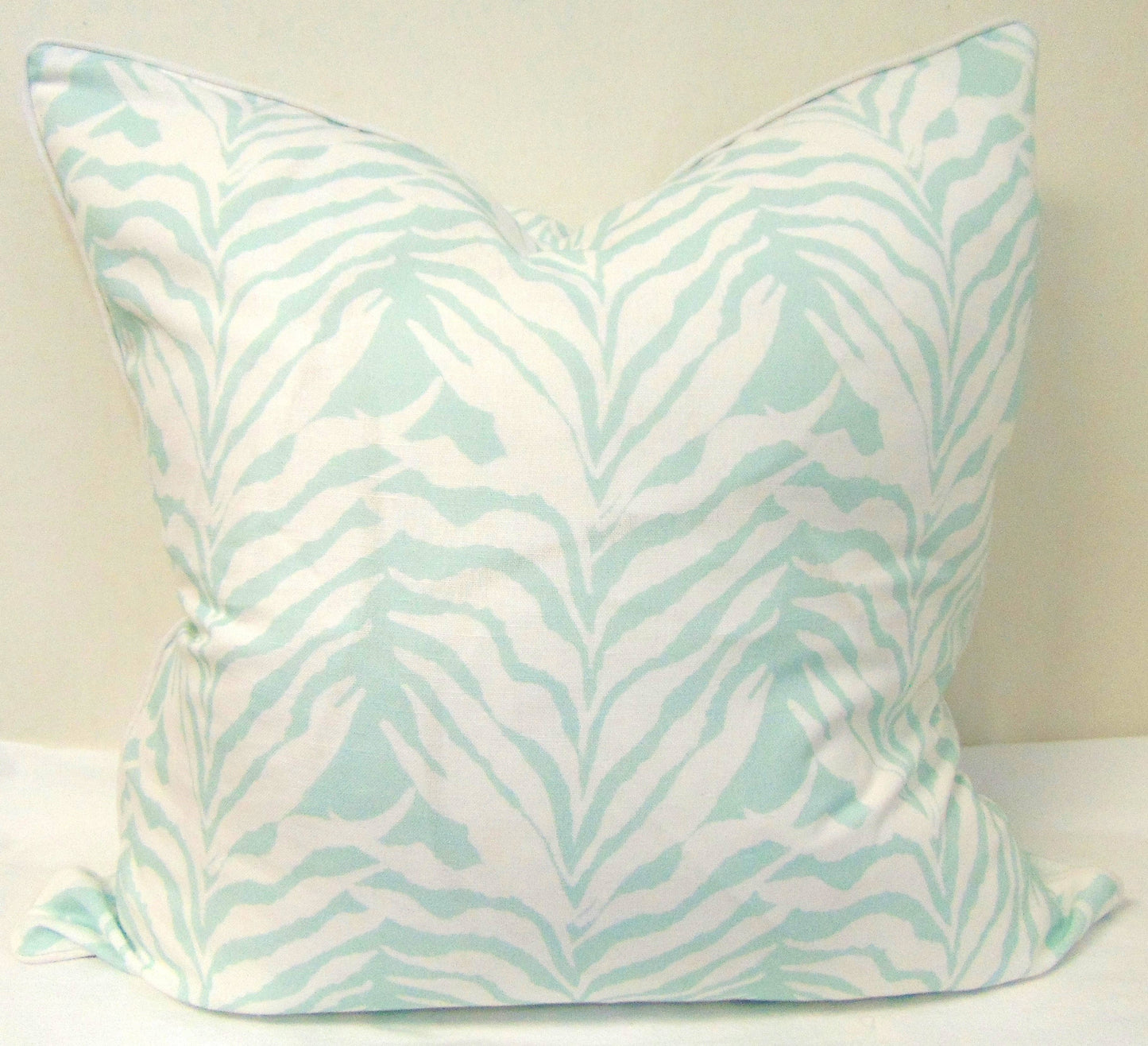 Seaweed Stripe Seamist Pillow Cover W/ Welt